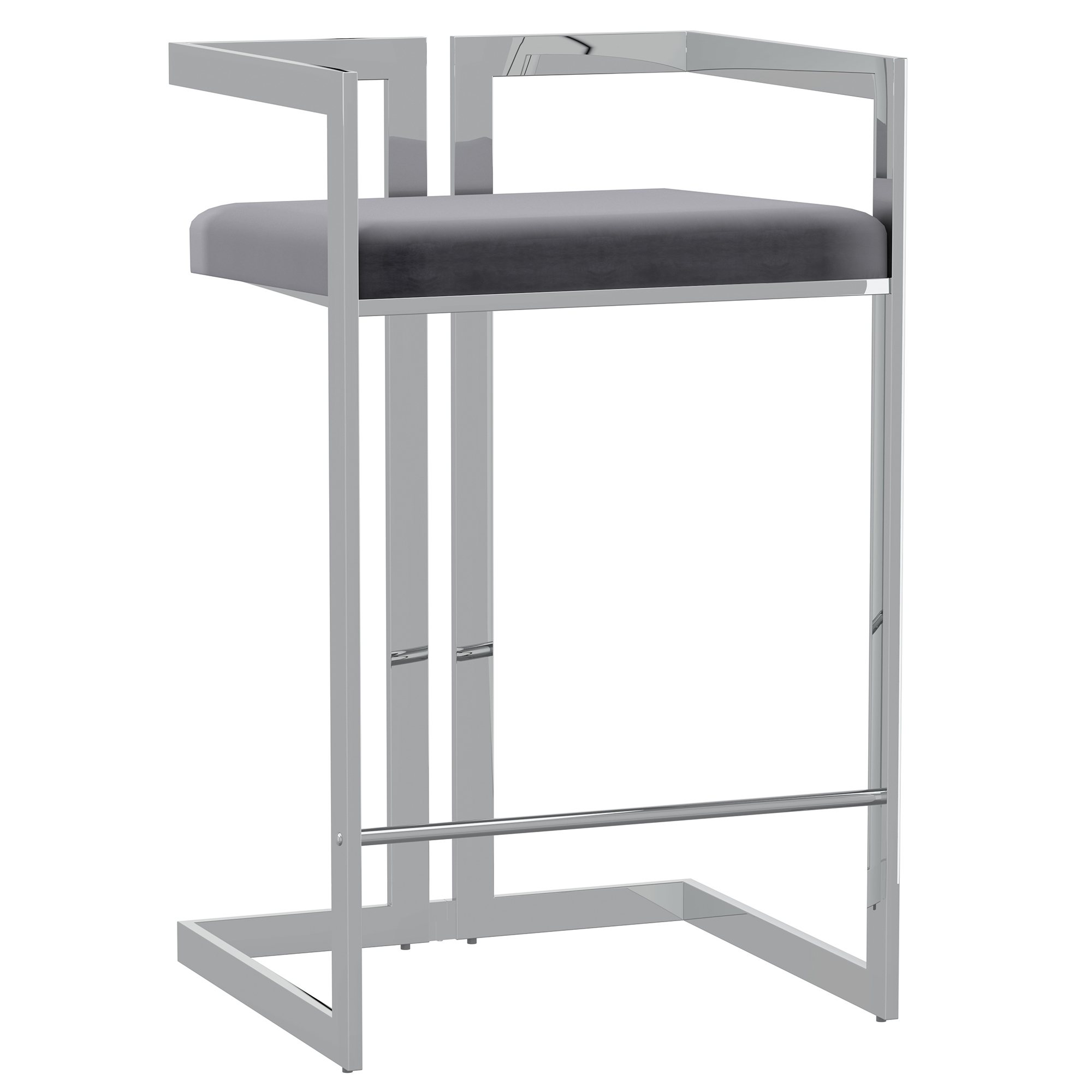 Tabouret de bar Cosmo 26 po - Base noire/dorée