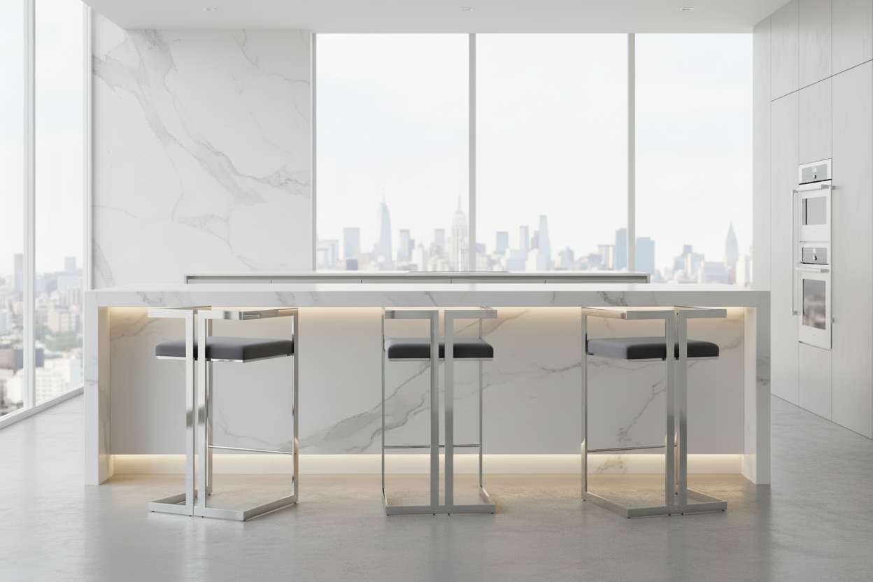 Cosmo-26'' Counter Stool-Blk/Gold Base