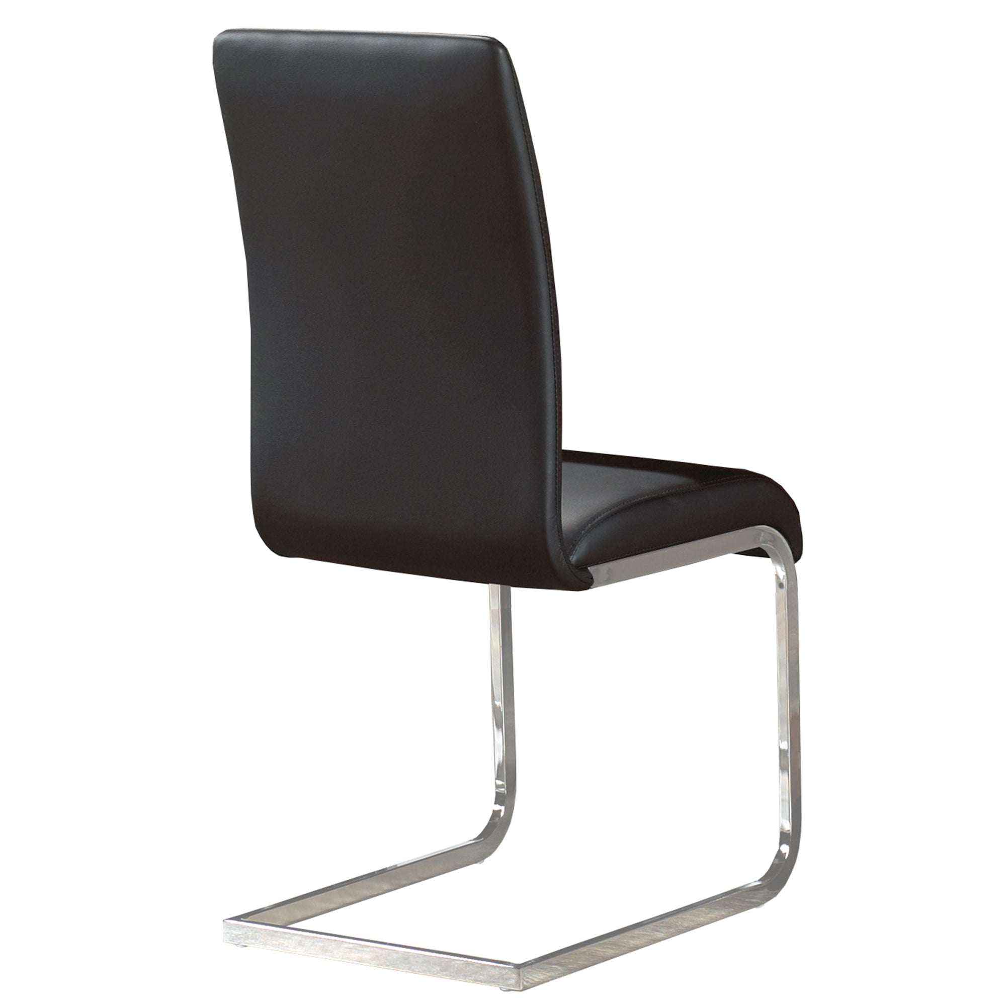 Ensemble de salle à manger 5 pièces Solara/Maxim en chrome avec chaise noire