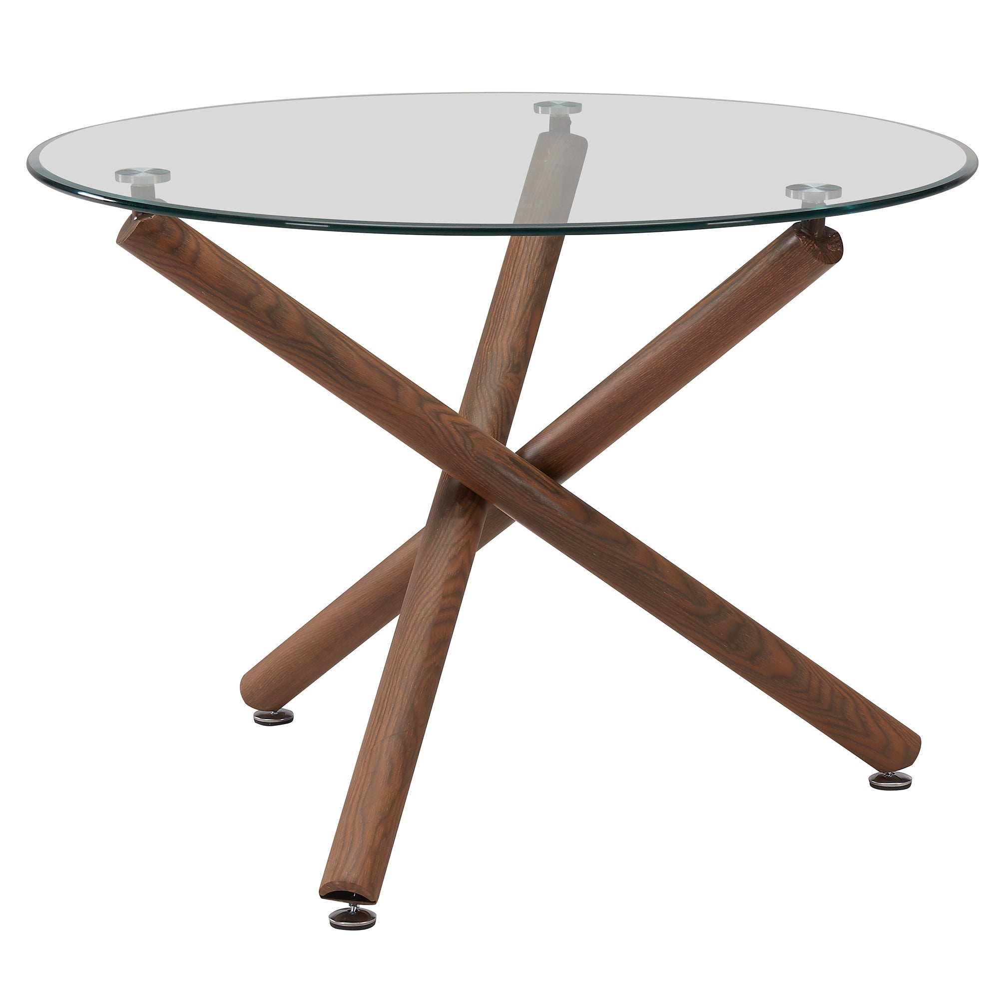 Ensemble de salle à manger 5 pièces Rocca/Lyna en noyer avec chaise beige