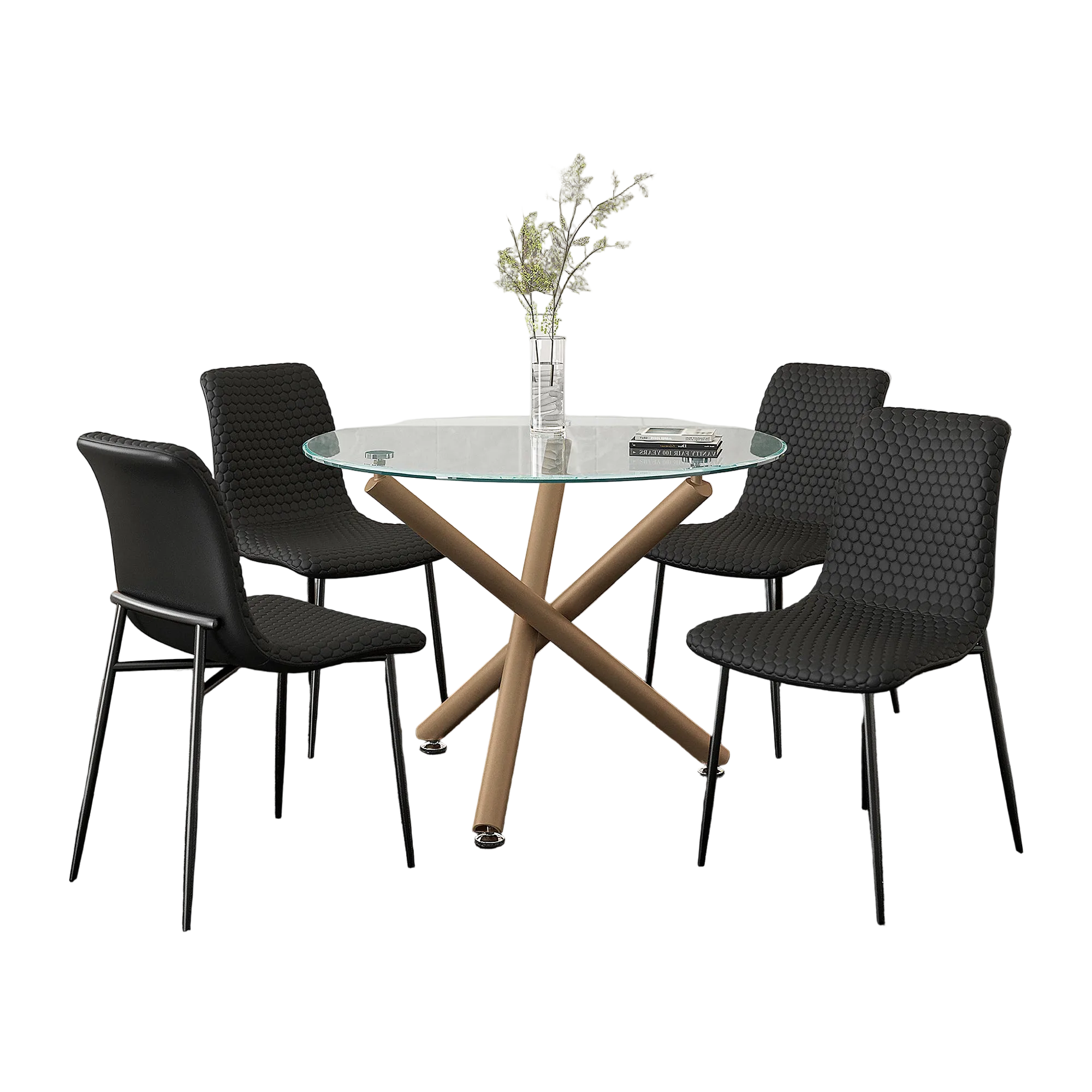 Carmilla Brixx Blk-5Pc Dining Set