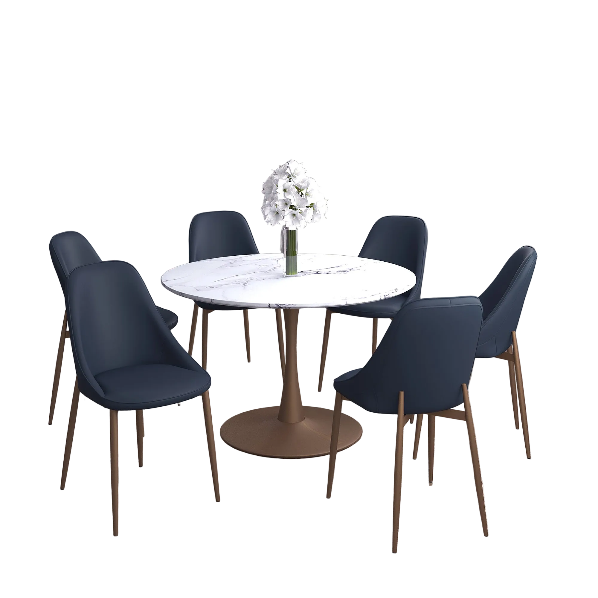 Zilo Large Gd Cleo Bk-7Pc Dining Set