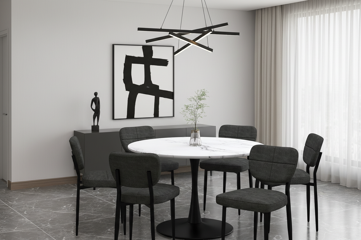 Zilo Large Bk Zeke Ch-7Pc Dining Set