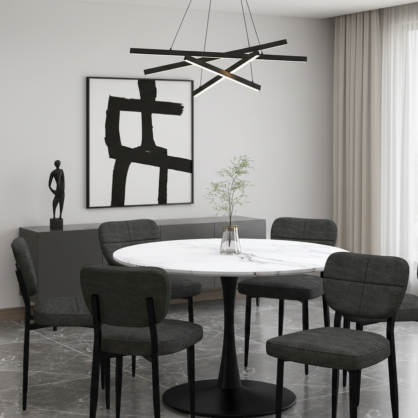 Zilo Large Bk Zeke Ch-7Pc Dining Set