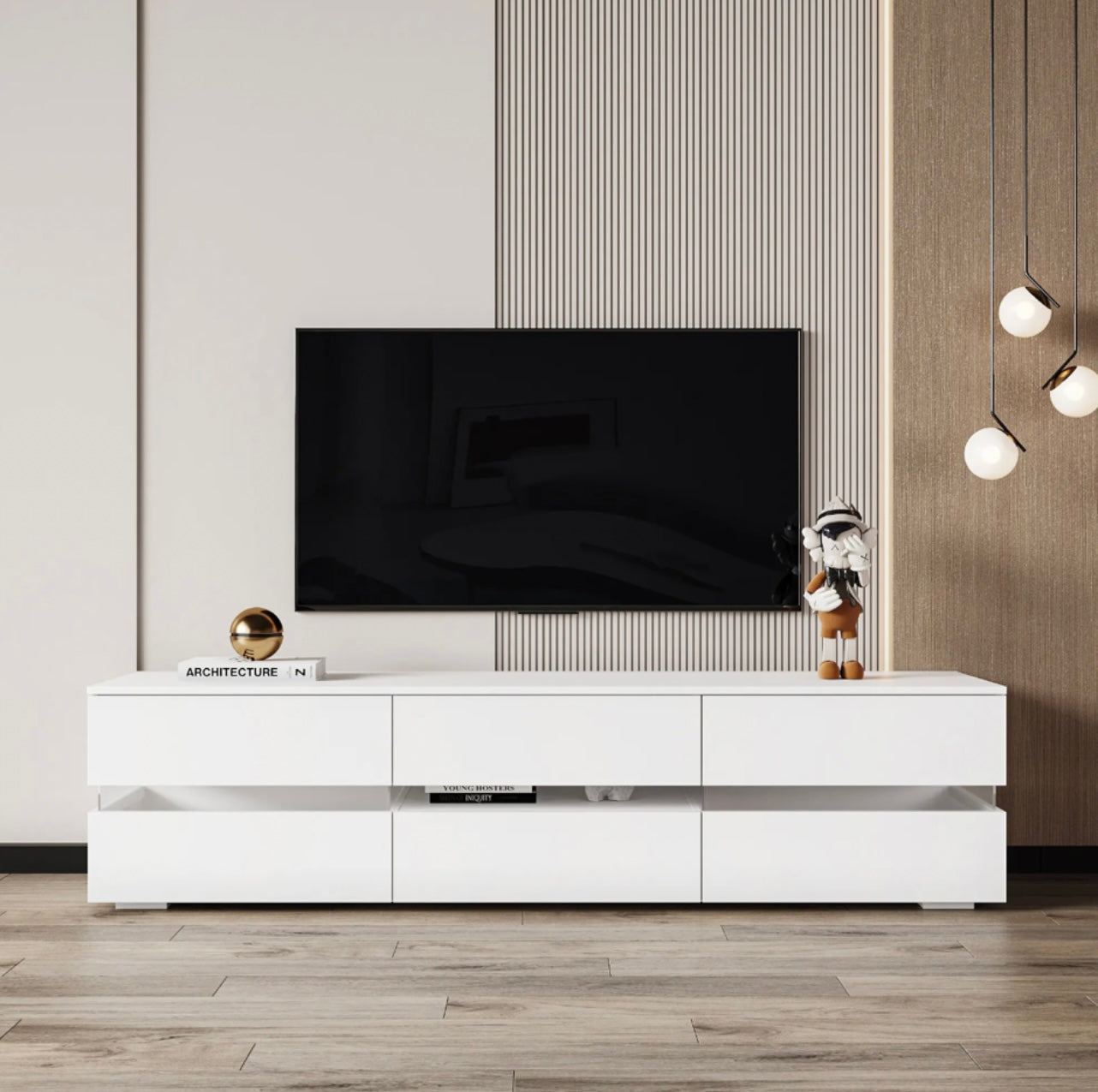 MODERNA WHITE TV STAND