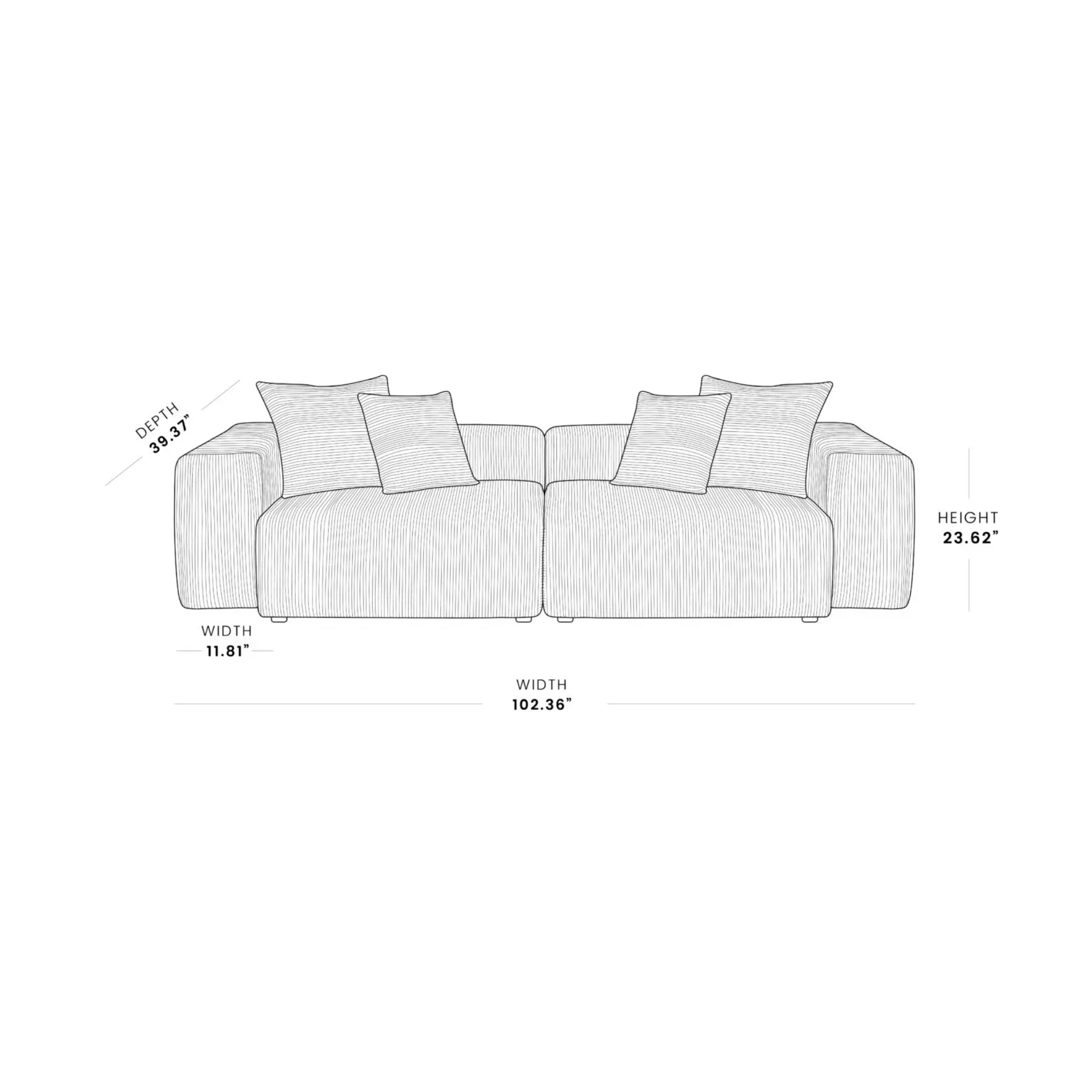 Inovo Pixel Modern Modular Sofa