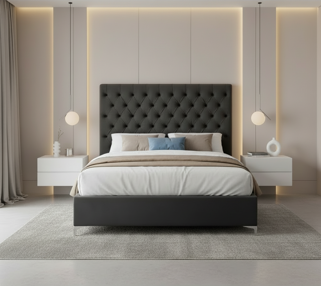 IF-5640 Grey Double Bed