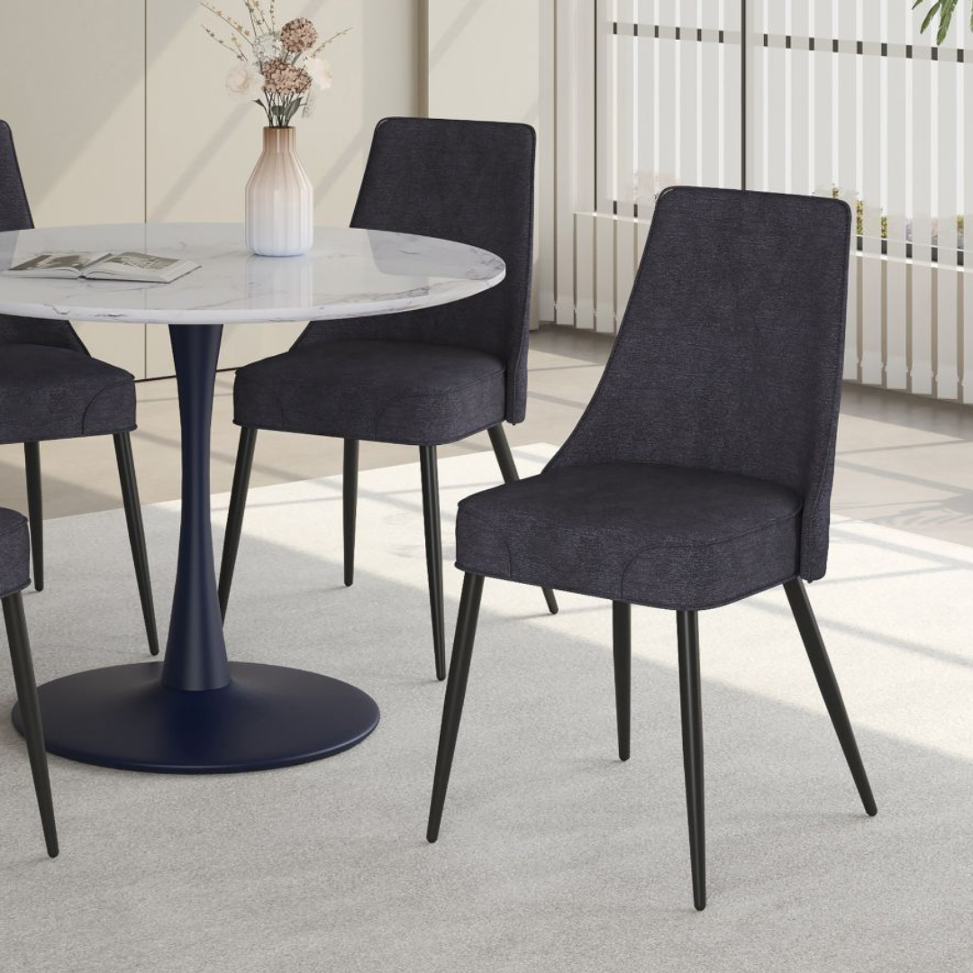 Chaise de salle à manger Koda, tissu, lot de 2