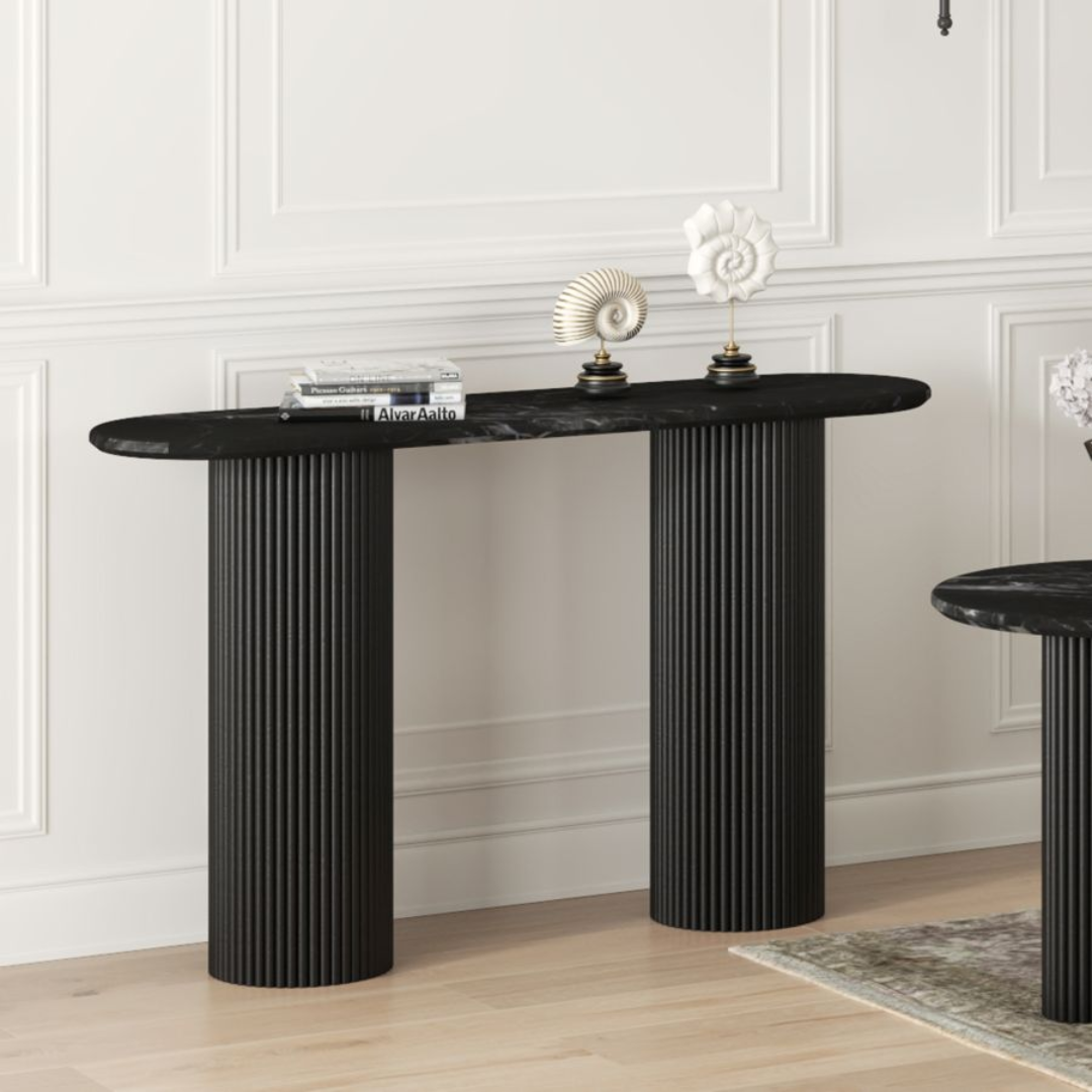 Table console Jilsa en noir