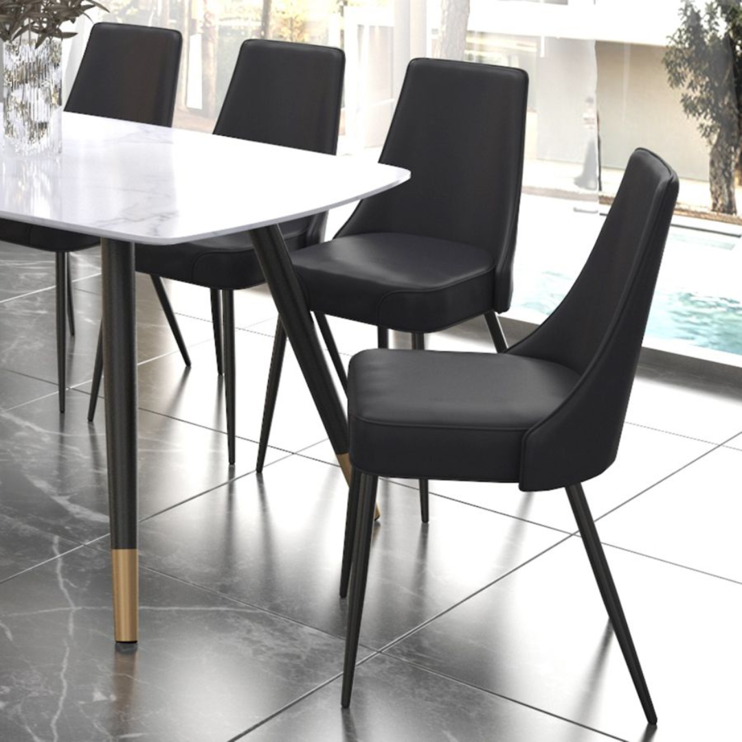 Chaise de salle à manger Koda, similicuir, lot de 2