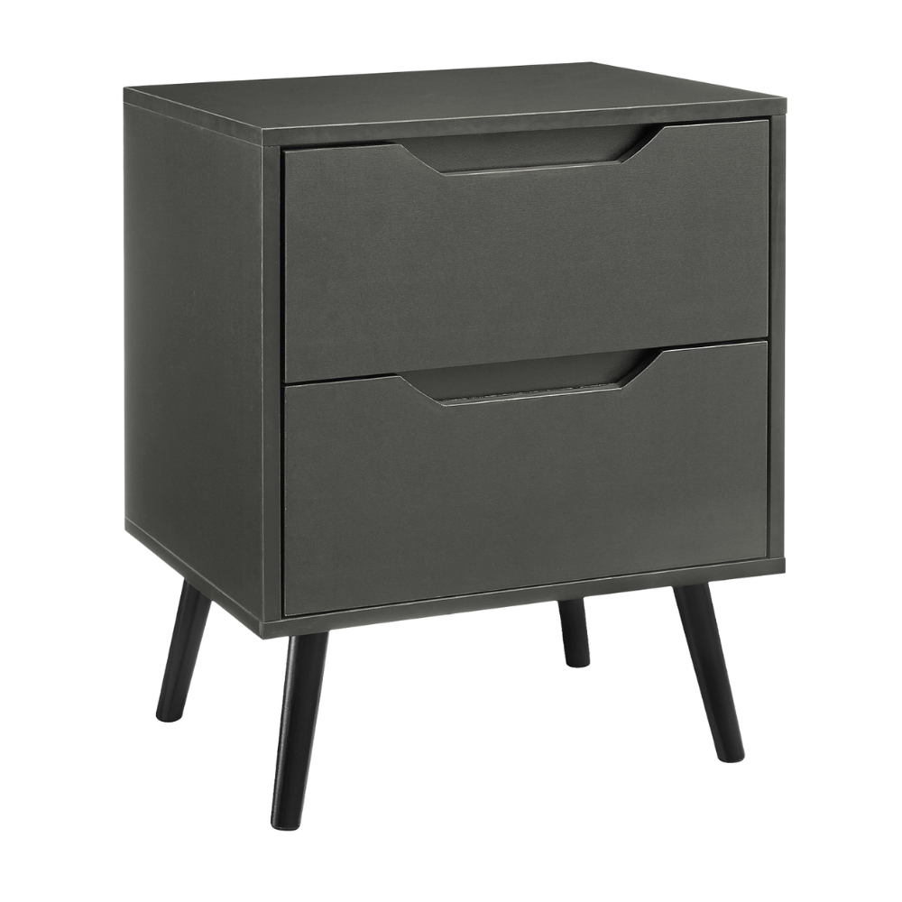 TABLE D'APPOINT - 24"H / TABLE D'APPOINT BLANCHE AVEC 2 TIROIRS