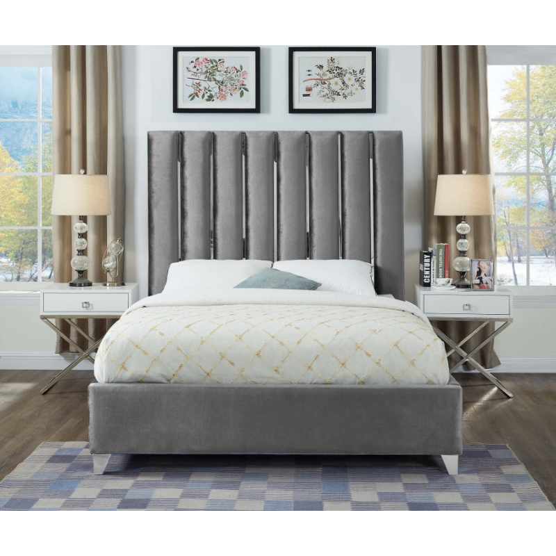 IF-5620 Grey  Queen Bed