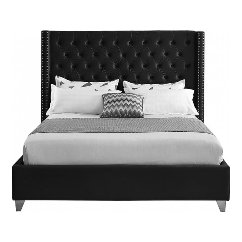 IF-5893 Black Contemporary Bed