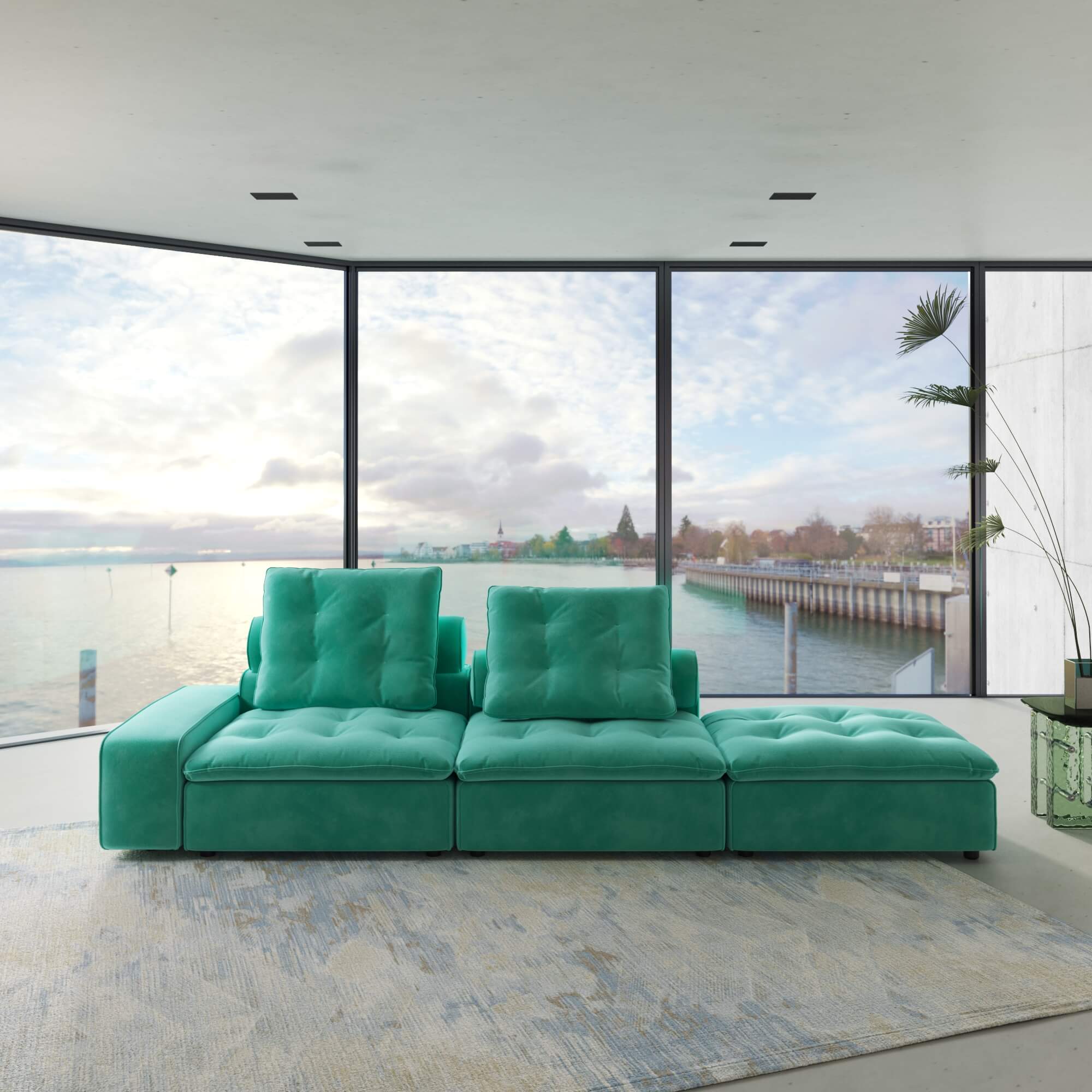 Sky Cloud Deluxe Adjustable Sectional Sofa