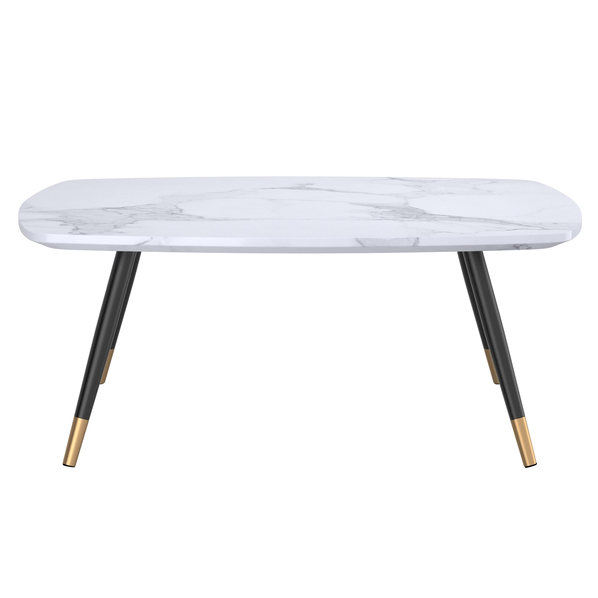 Table basse rectangulaire Emery en blanc et noir