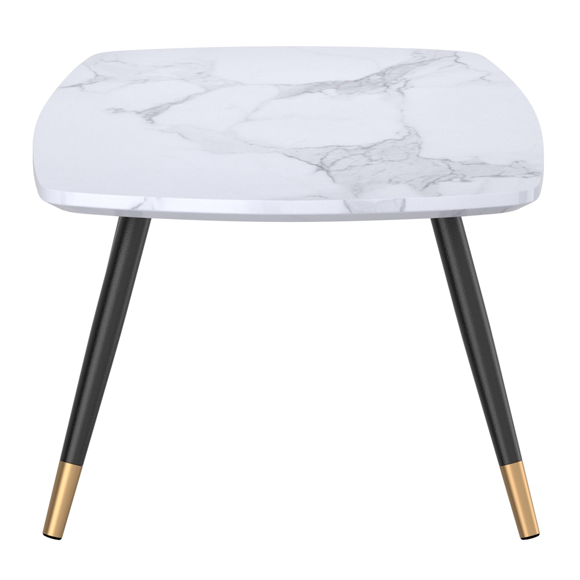 Table basse rectangulaire Emery en blanc et noir
