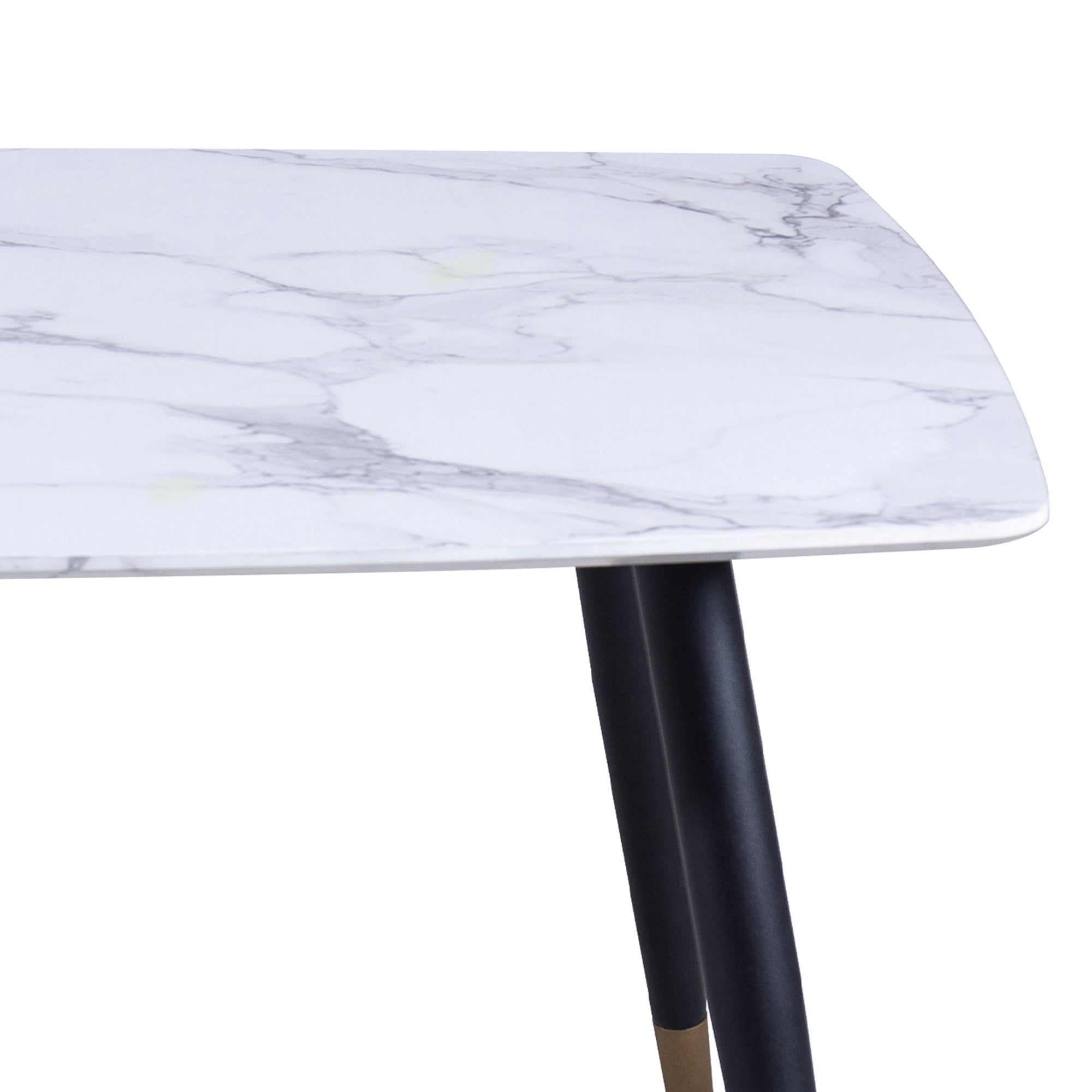 Table basse rectangulaire Emery en blanc et noir