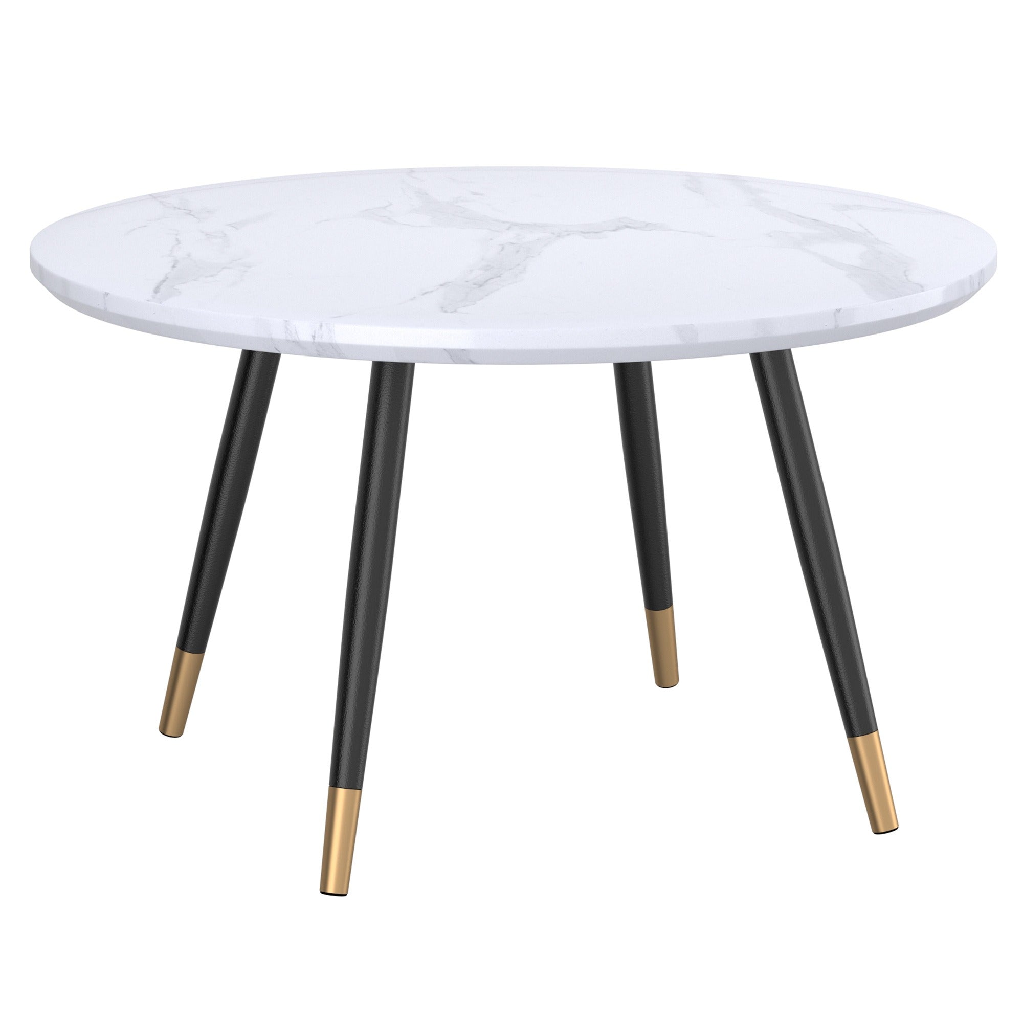 Table basse rectangulaire Emery en blanc et noir