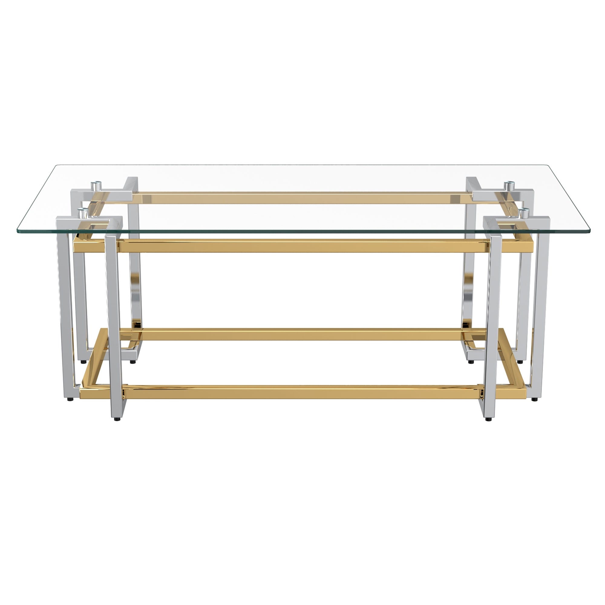 Florina Coffee Table in Silver and Gold