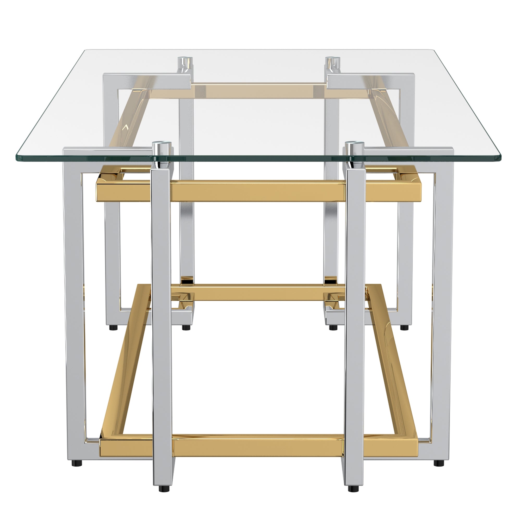 Florina Coffee Table in Silver and Gold