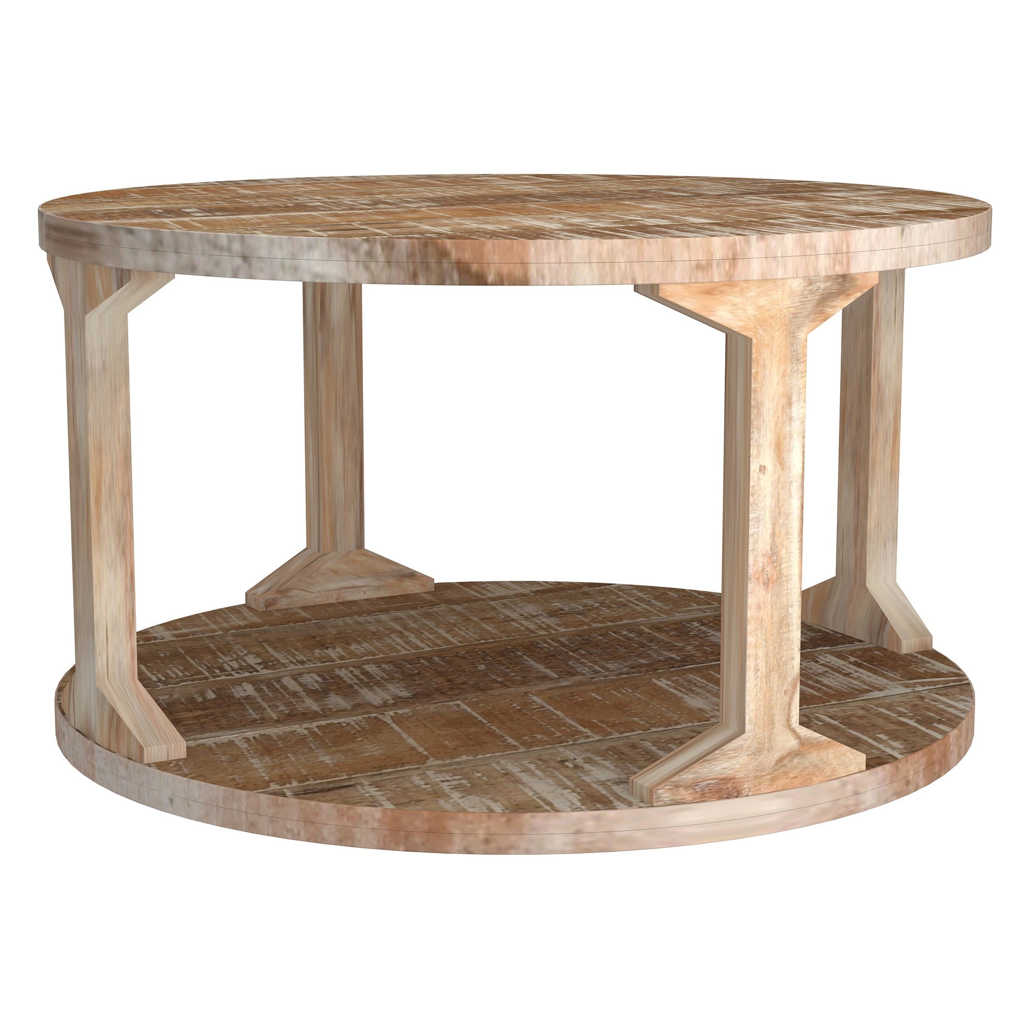 Avni Round Coffee Table in Distressed