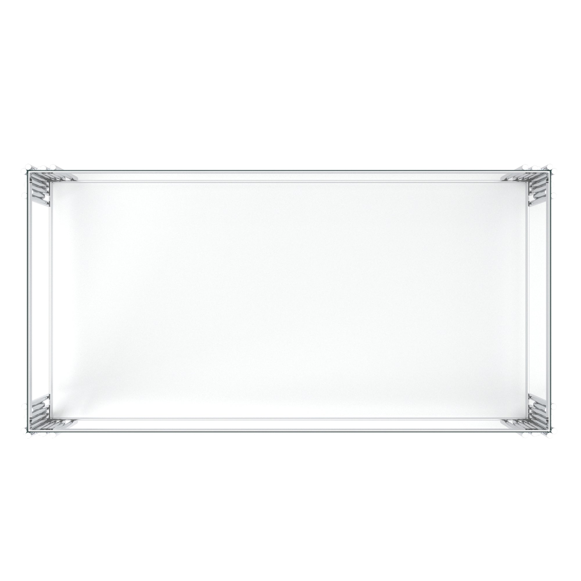 Table basse rectangulaire Estrel en argent