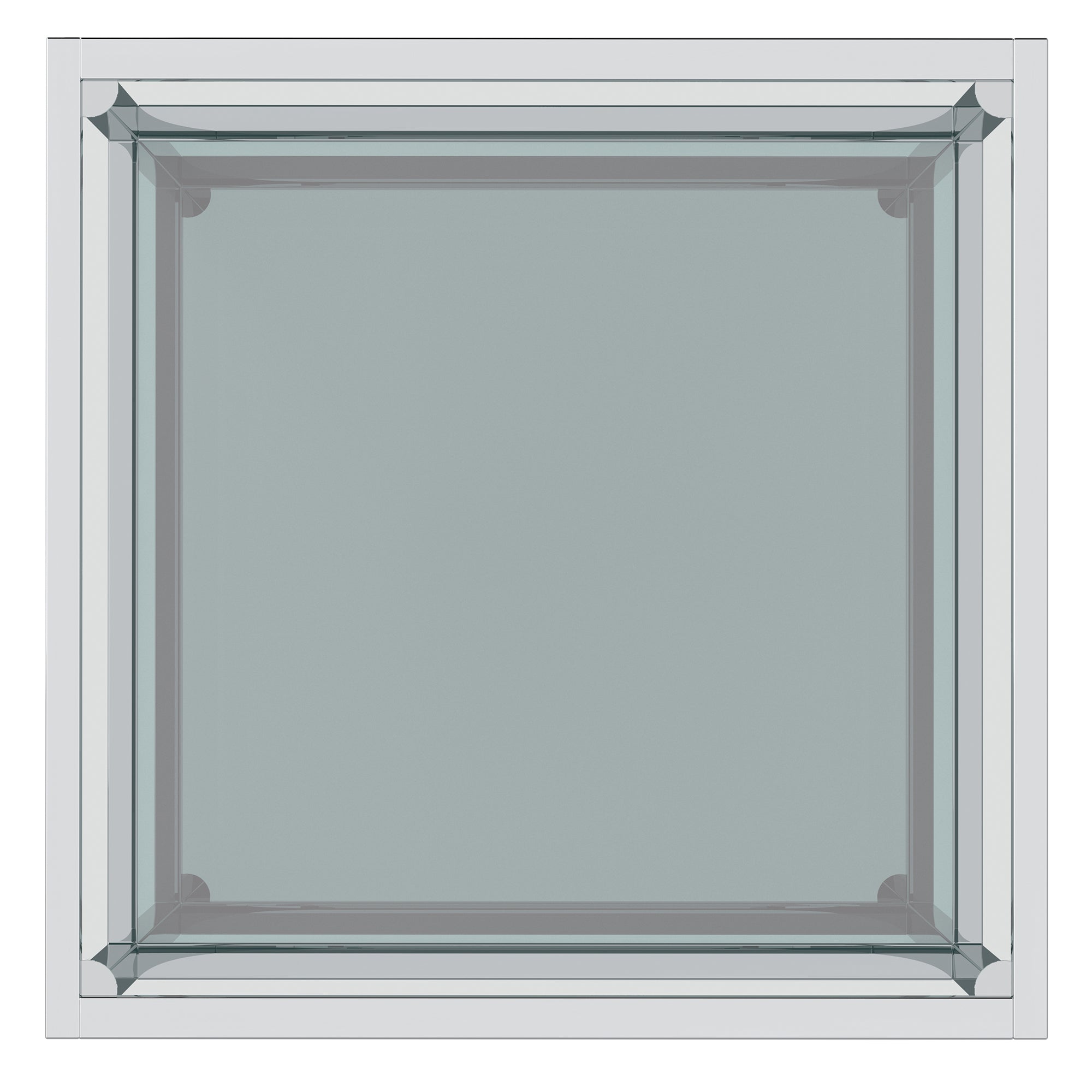 Grande table basse carrée Casini en argent