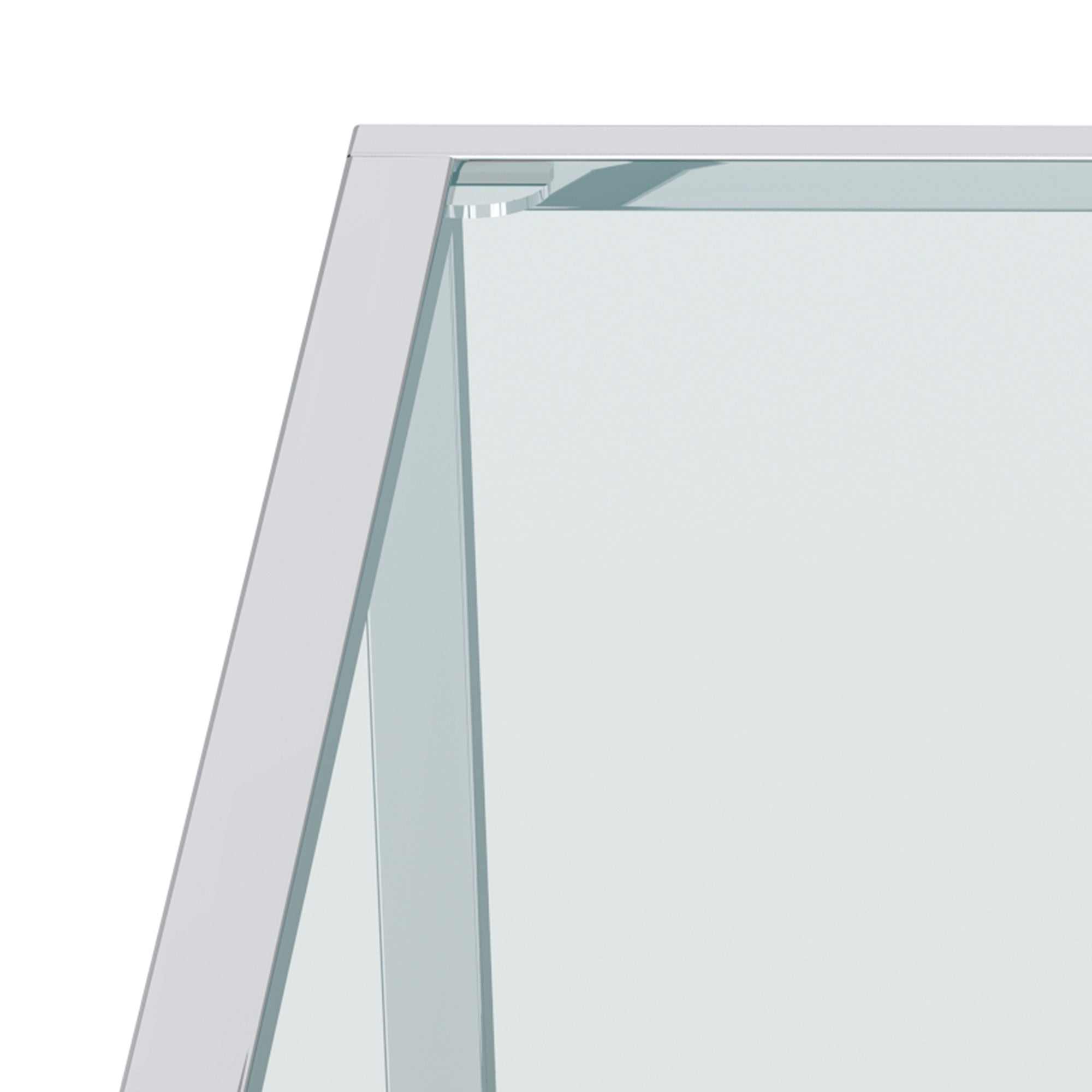 Grande table basse carrée Casini en argent