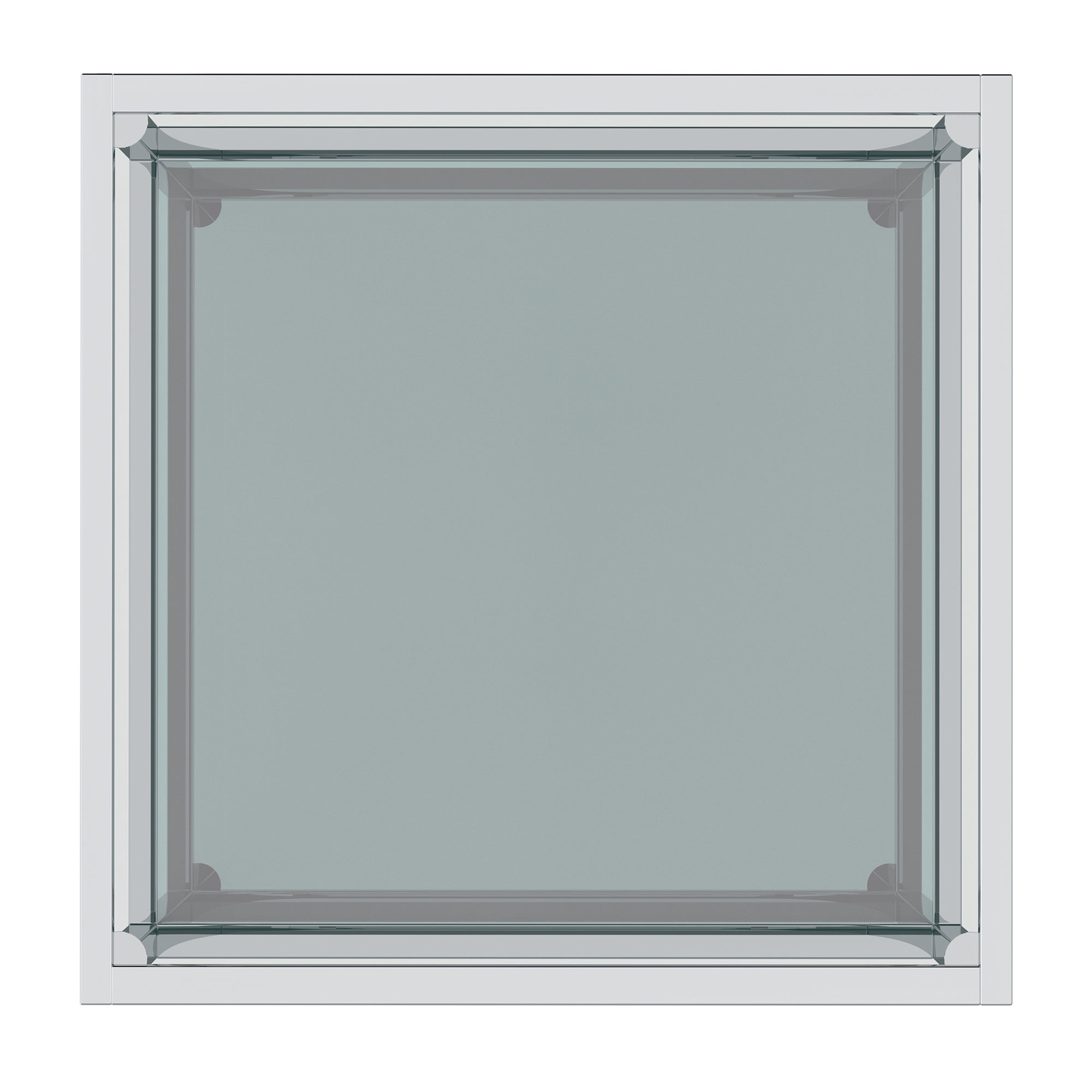 Petite table basse carrée Casini en argent