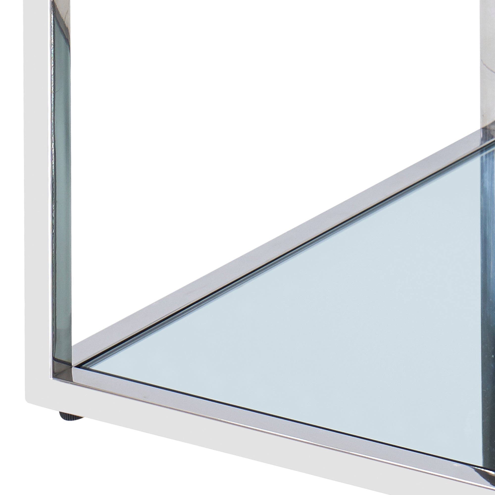 Petite table basse carrée Casini en argent