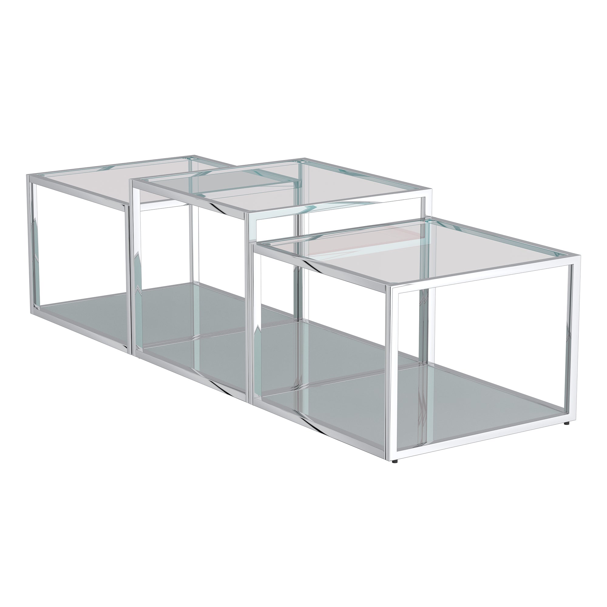 Casini 3pc Multi-Tier Coffee Table Set