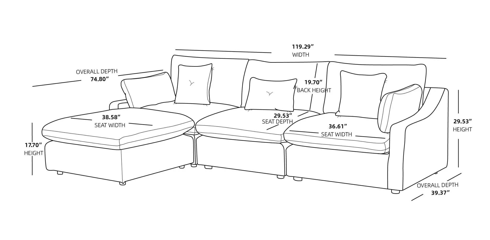 Sky Cloud Sectional Sofa