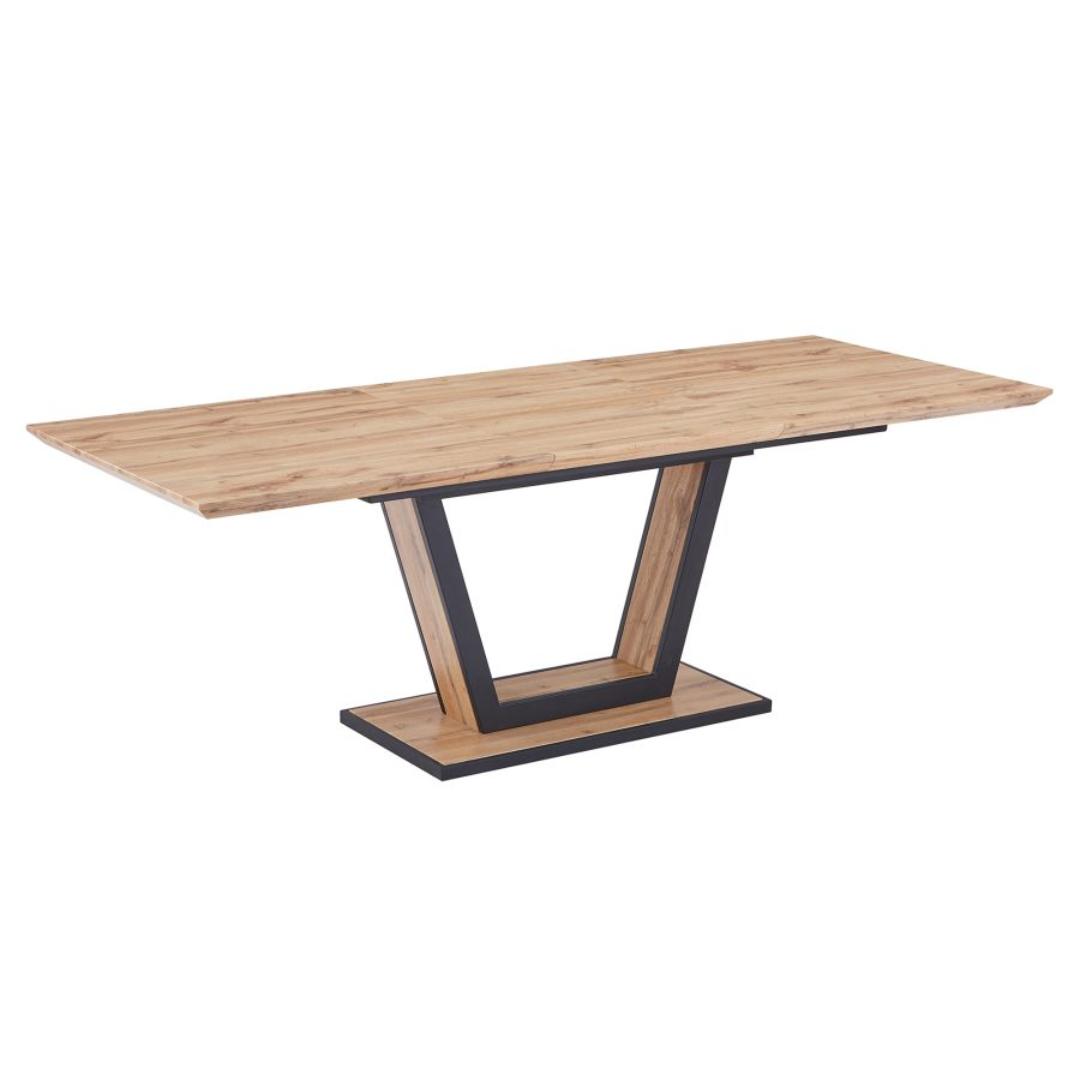 Forna Dining Table W/extension In Natural And Black