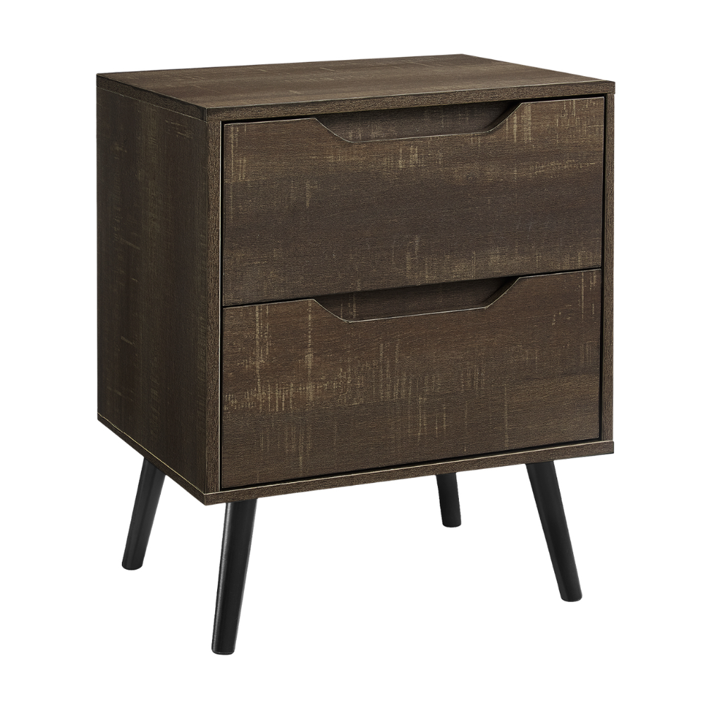 TABLE D'APPOINT - 24"H / TABLE D'APPOINT BLANCHE AVEC 2 TIROIRS