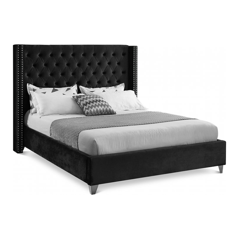 IF-5893 Black Contemporary Bed