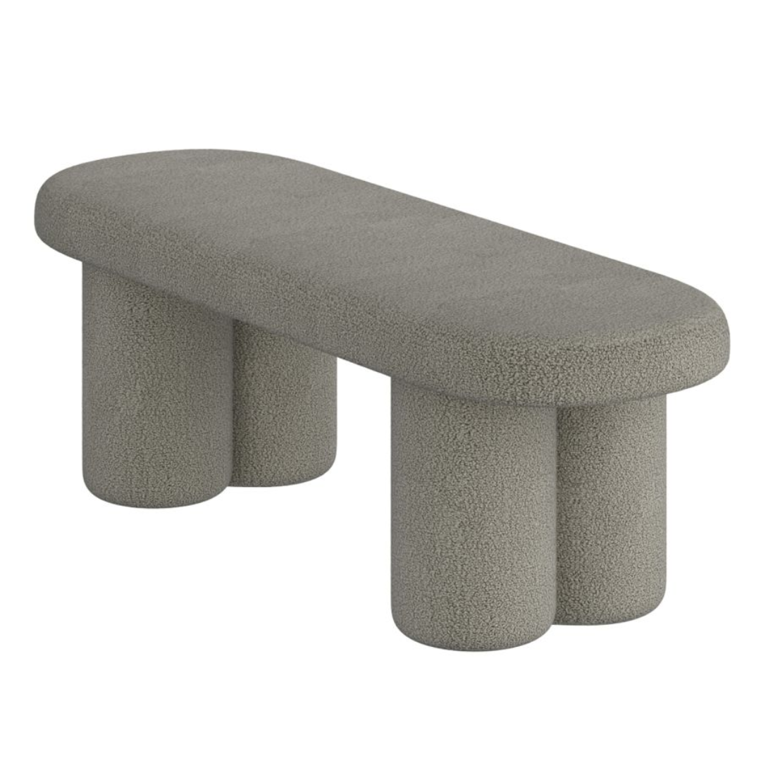 Banc Azoro avec tissu bouclé doux