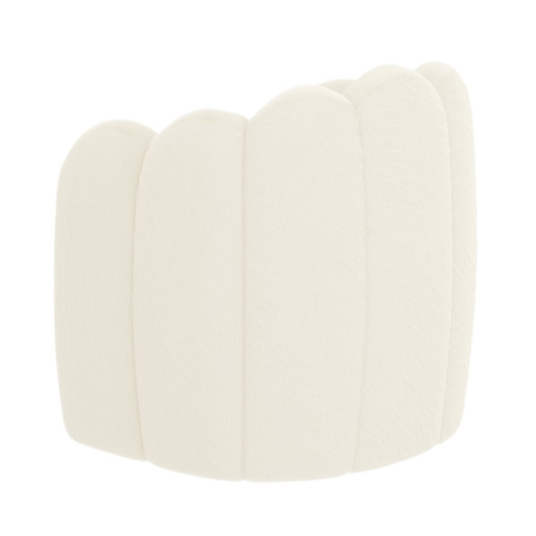 Fauteuil d'appoint Pandora en ivoire