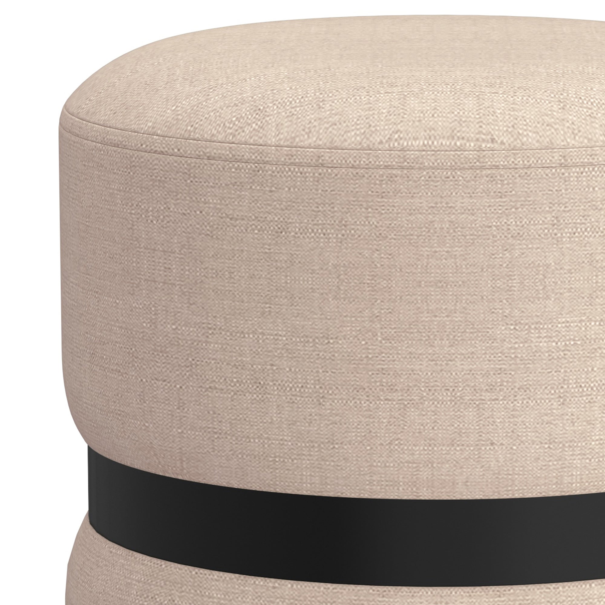 Demi-Round Ottoman-Beige
