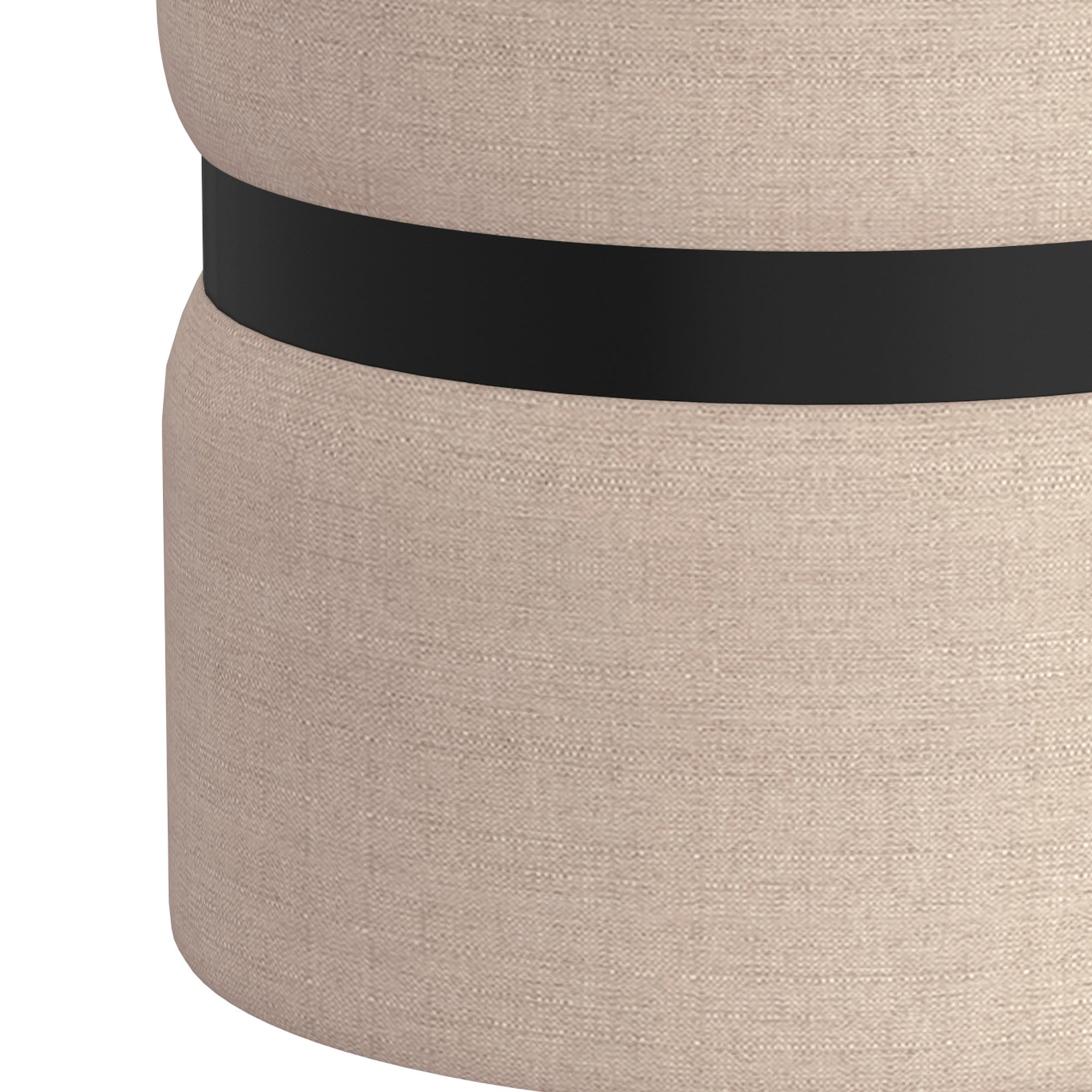 Demi-Round Ottoman-Beige