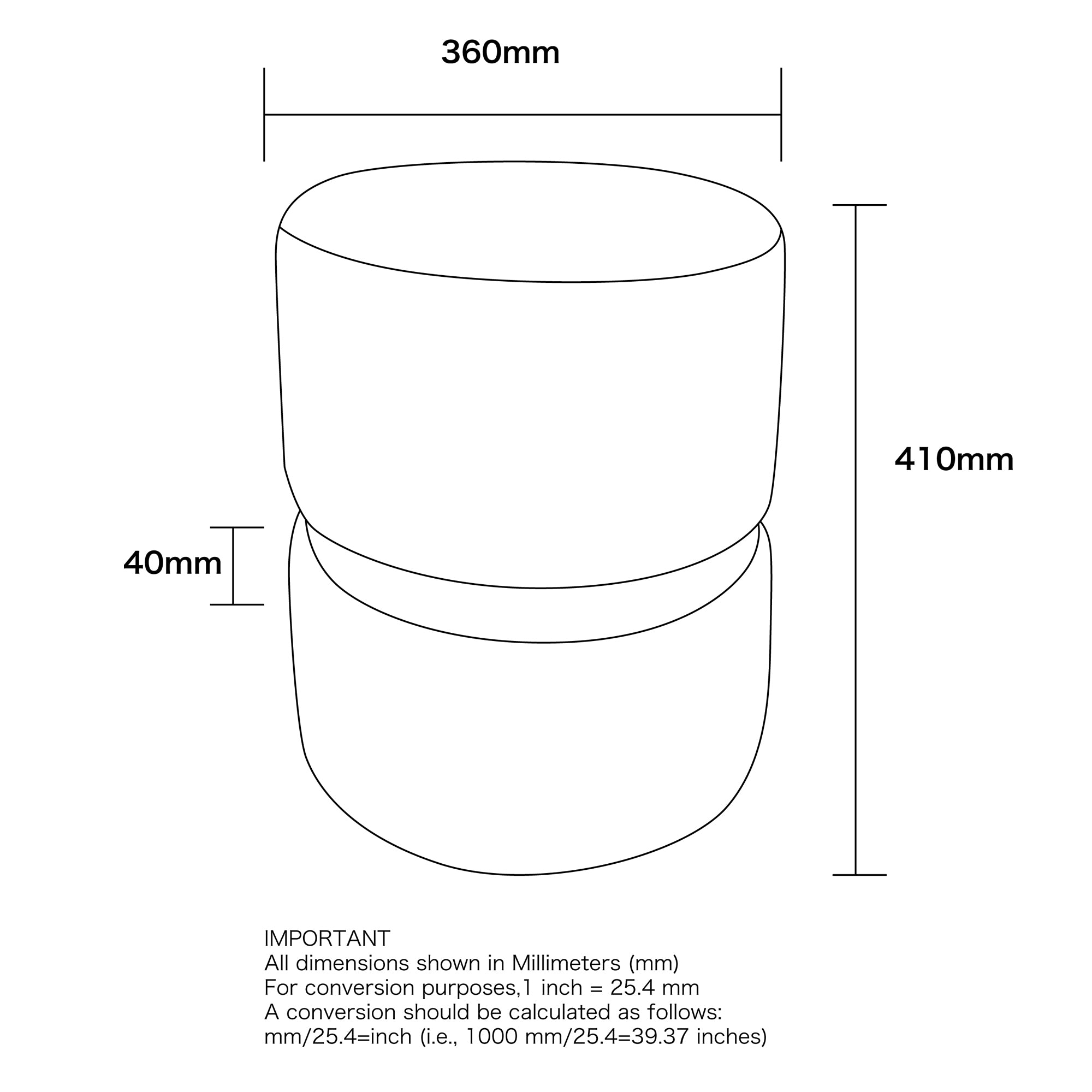 Demi-Round Ottoman-Beige