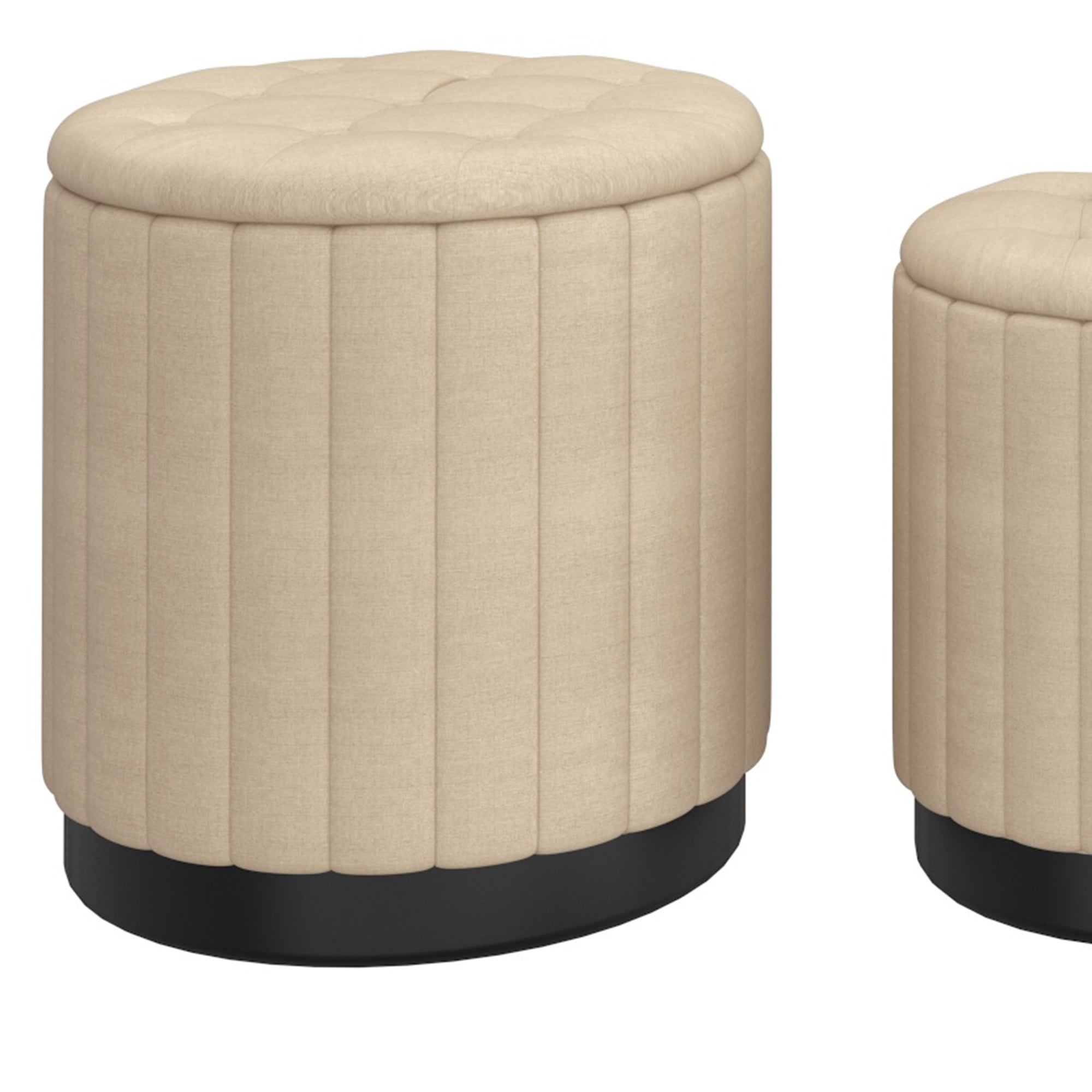 Lexi-3Pc Storage Ottoman Set
