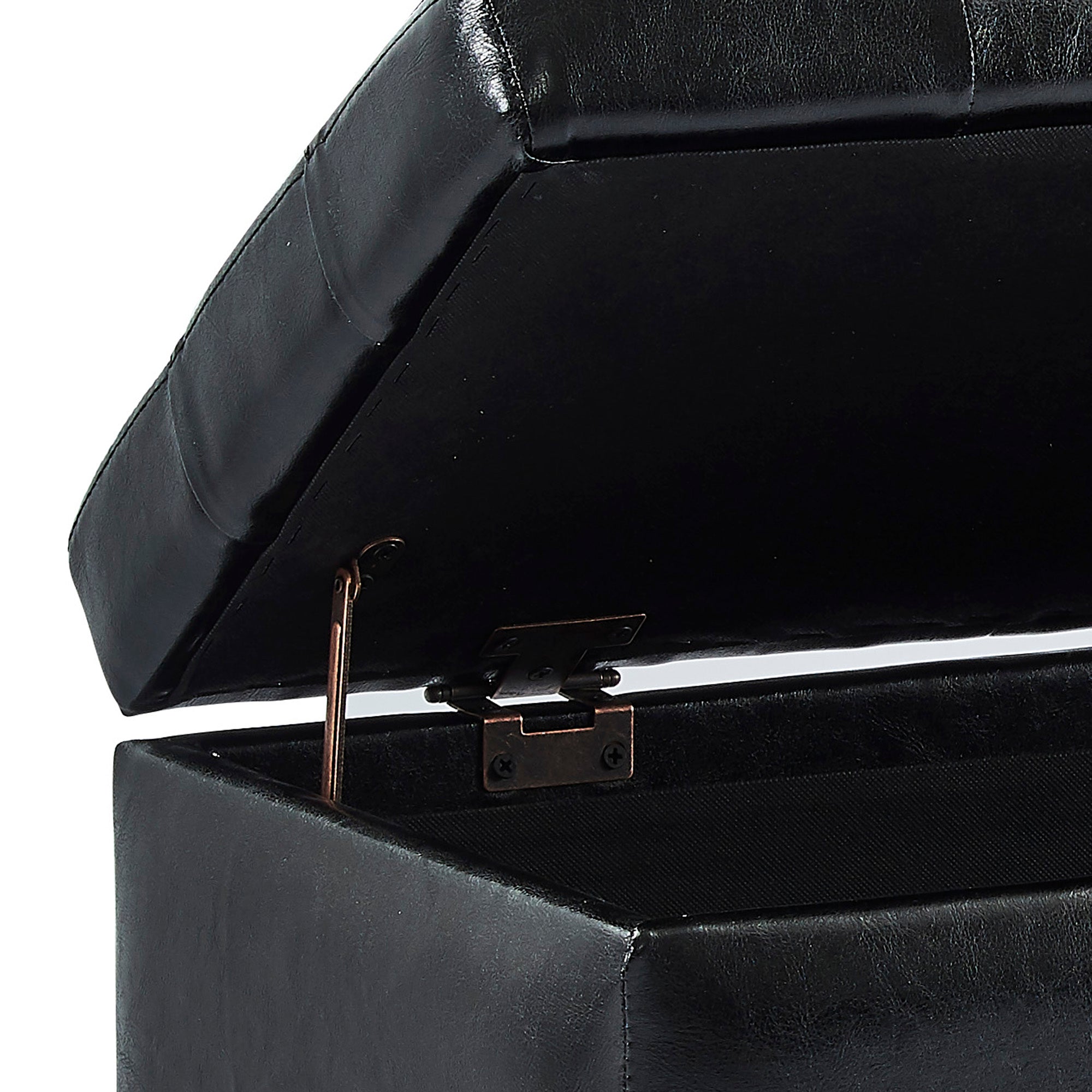 Winston-Storage Ottoman-Black