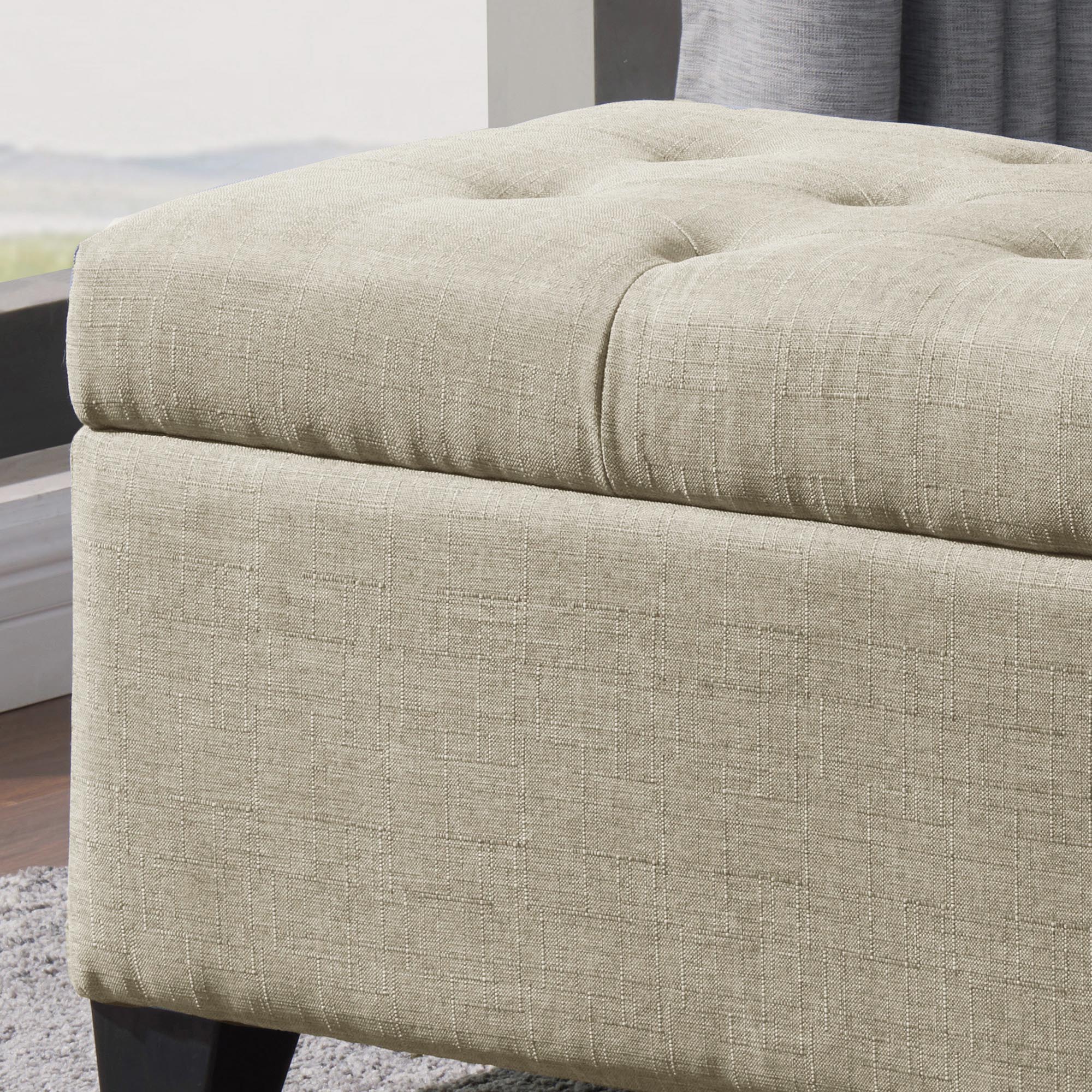 Harper Storage Ottoman-Beige