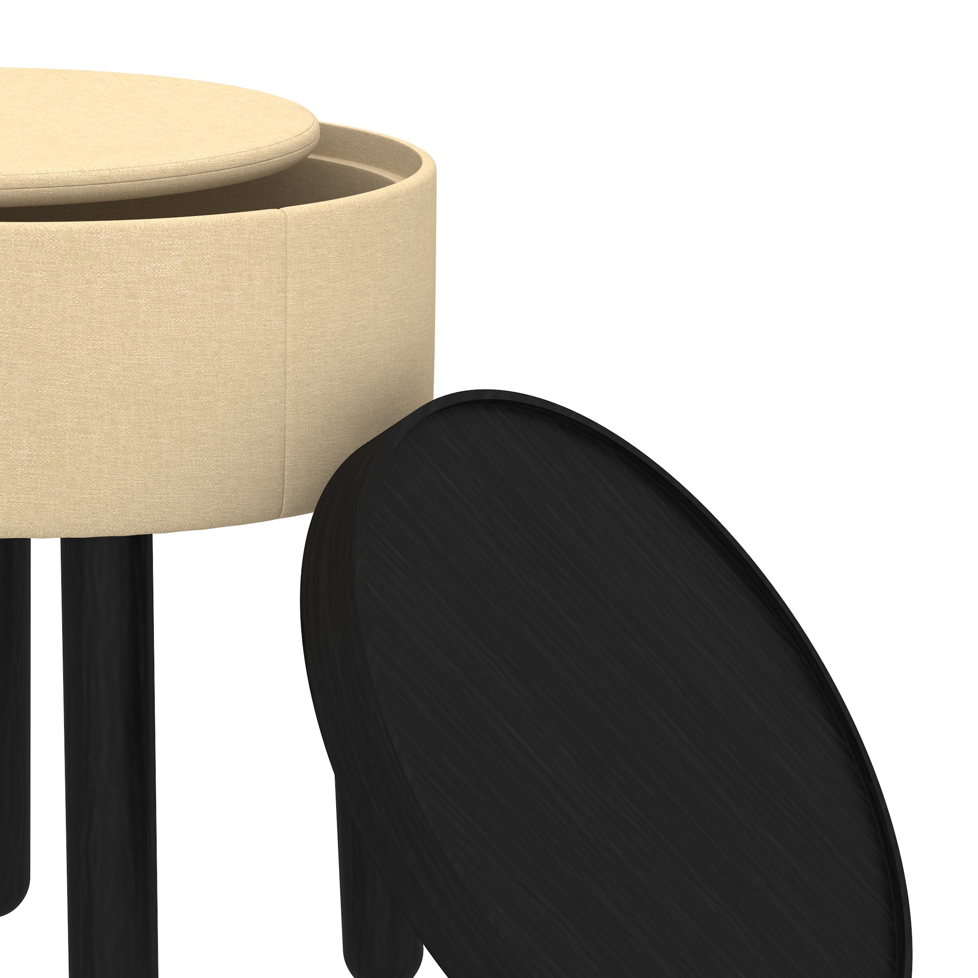 Pouf de rangement Polly