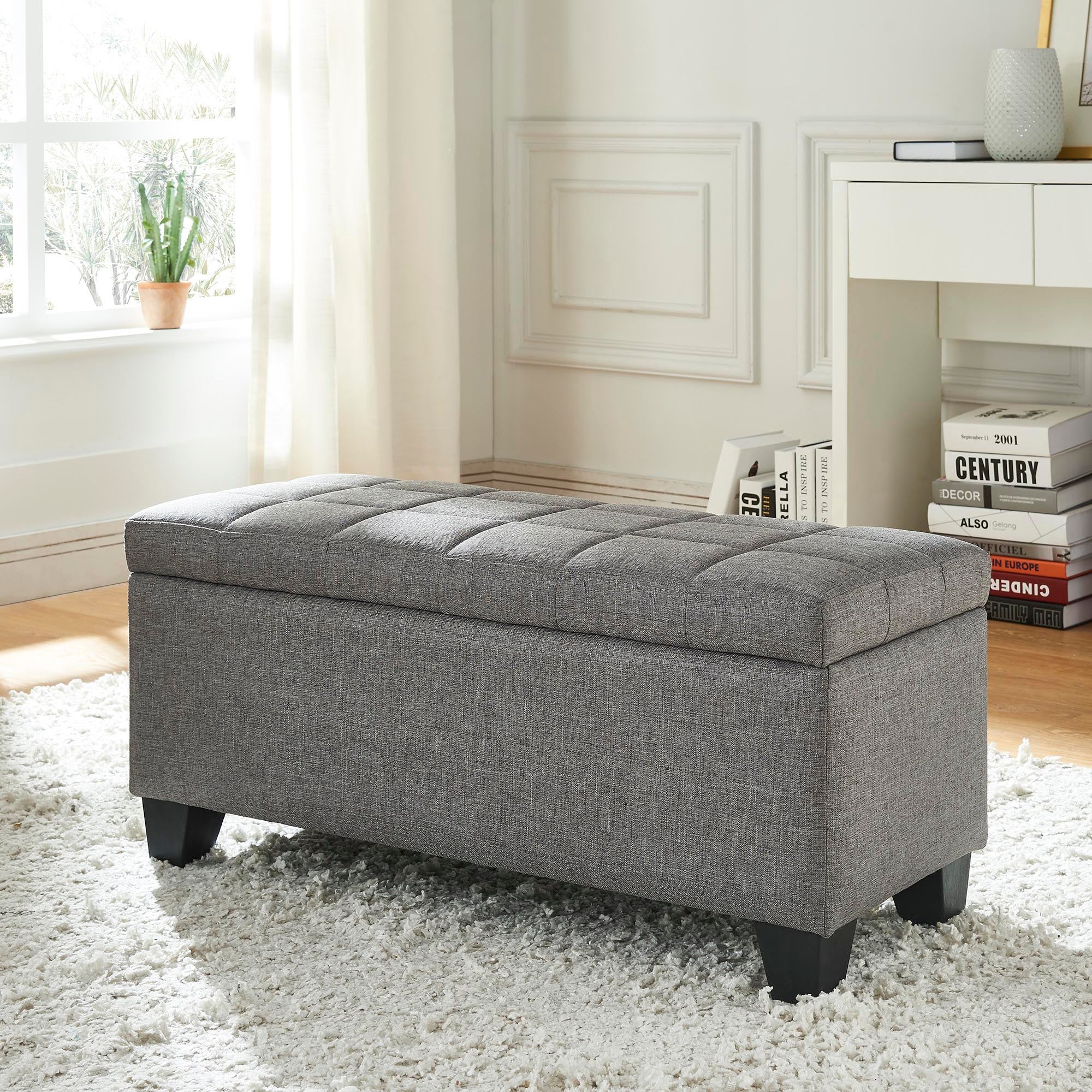Lila-Storage Ottoman-Grey