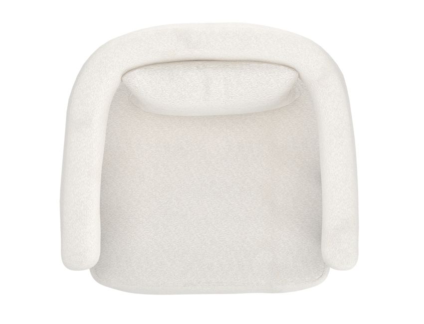 Scarlet Accent Chair in Ivory Boucle and Black