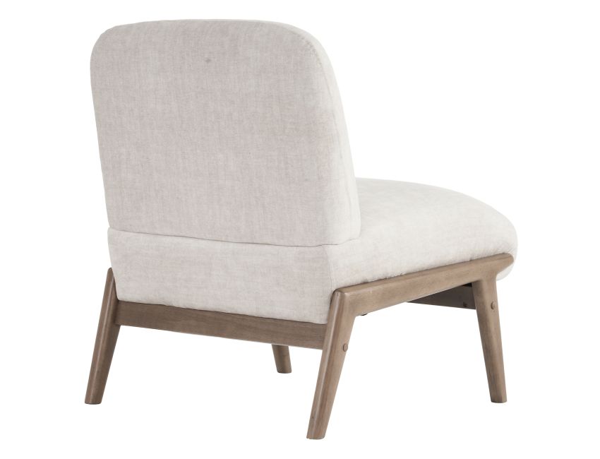 Lisson Accent Chair in Beige and Walnut