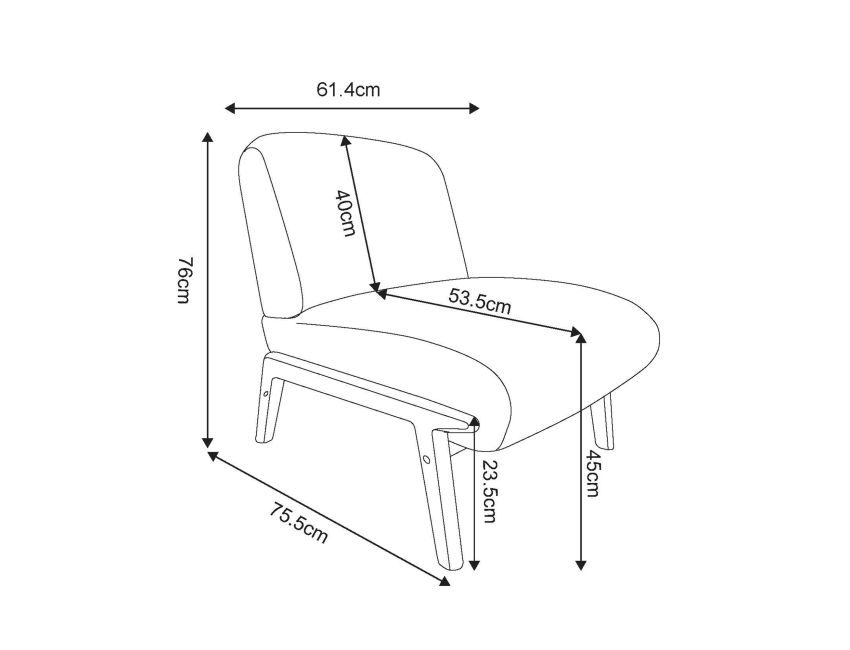 Lisson Accent Chair in Beige and Walnut