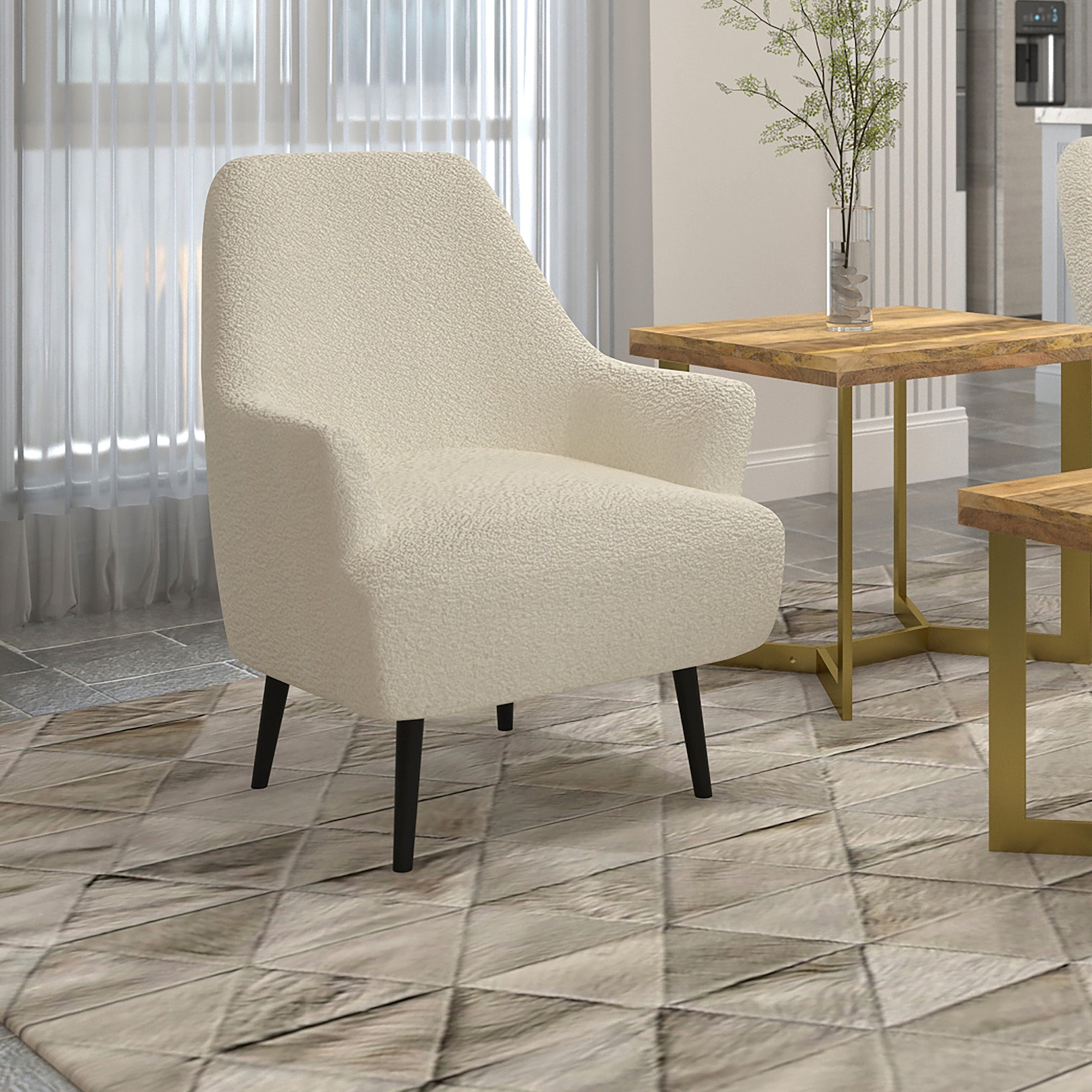 Zoey-Accent Chair-Cream