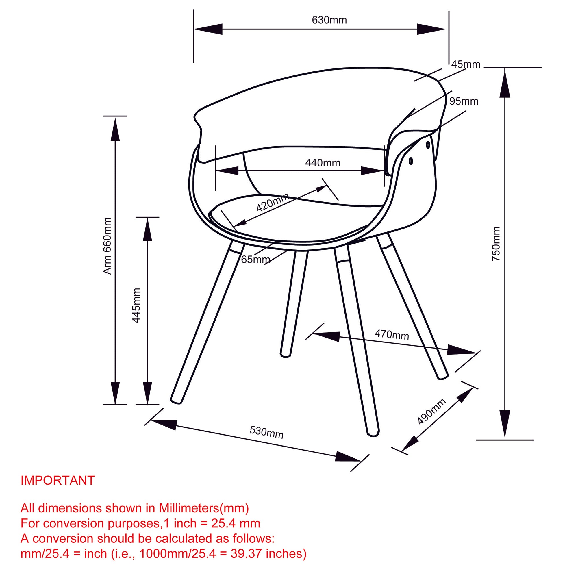 Fauteuil d'appoint Holt